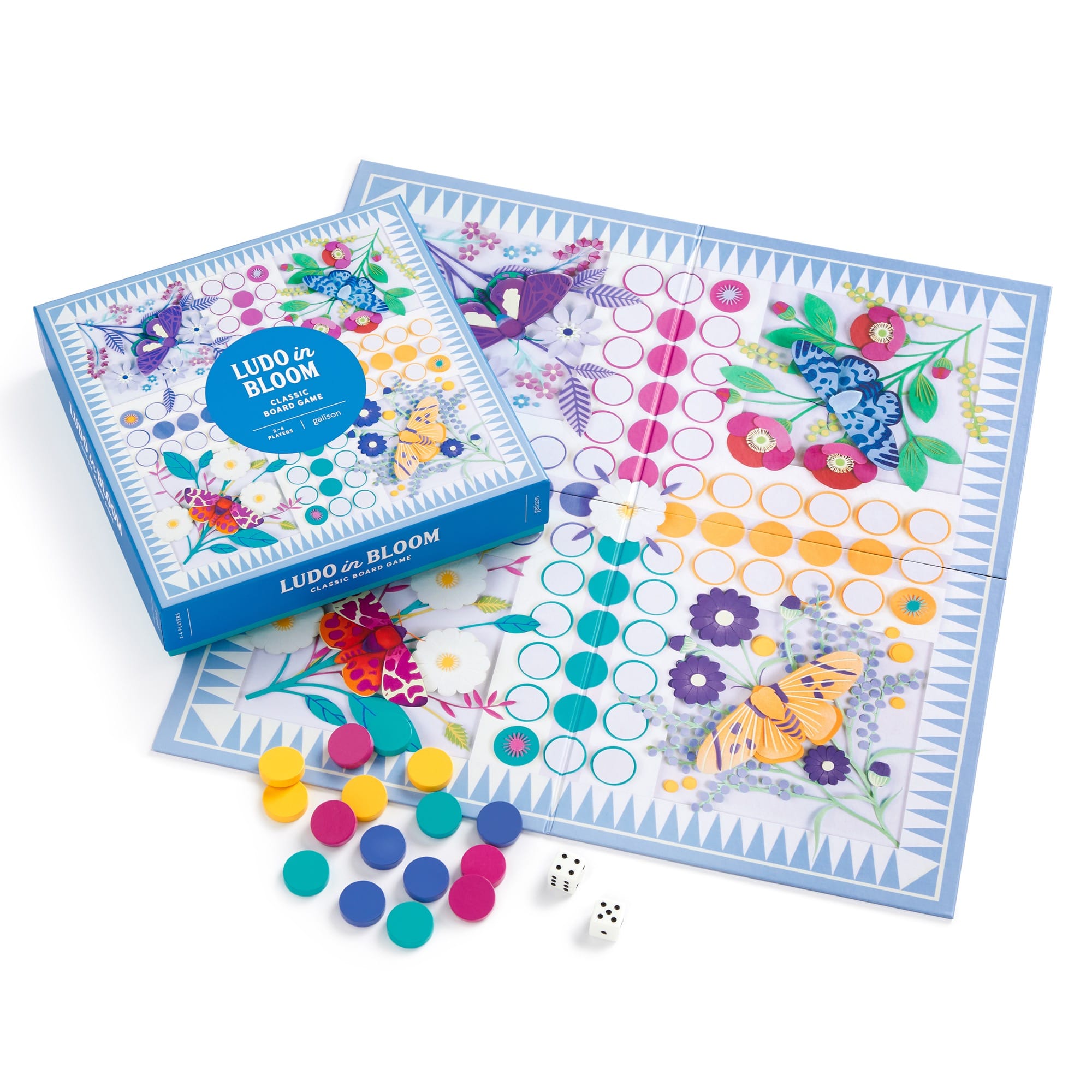 galison-ludo-in-bloom-brettspiel-holzfiguren-schmetterling image 3