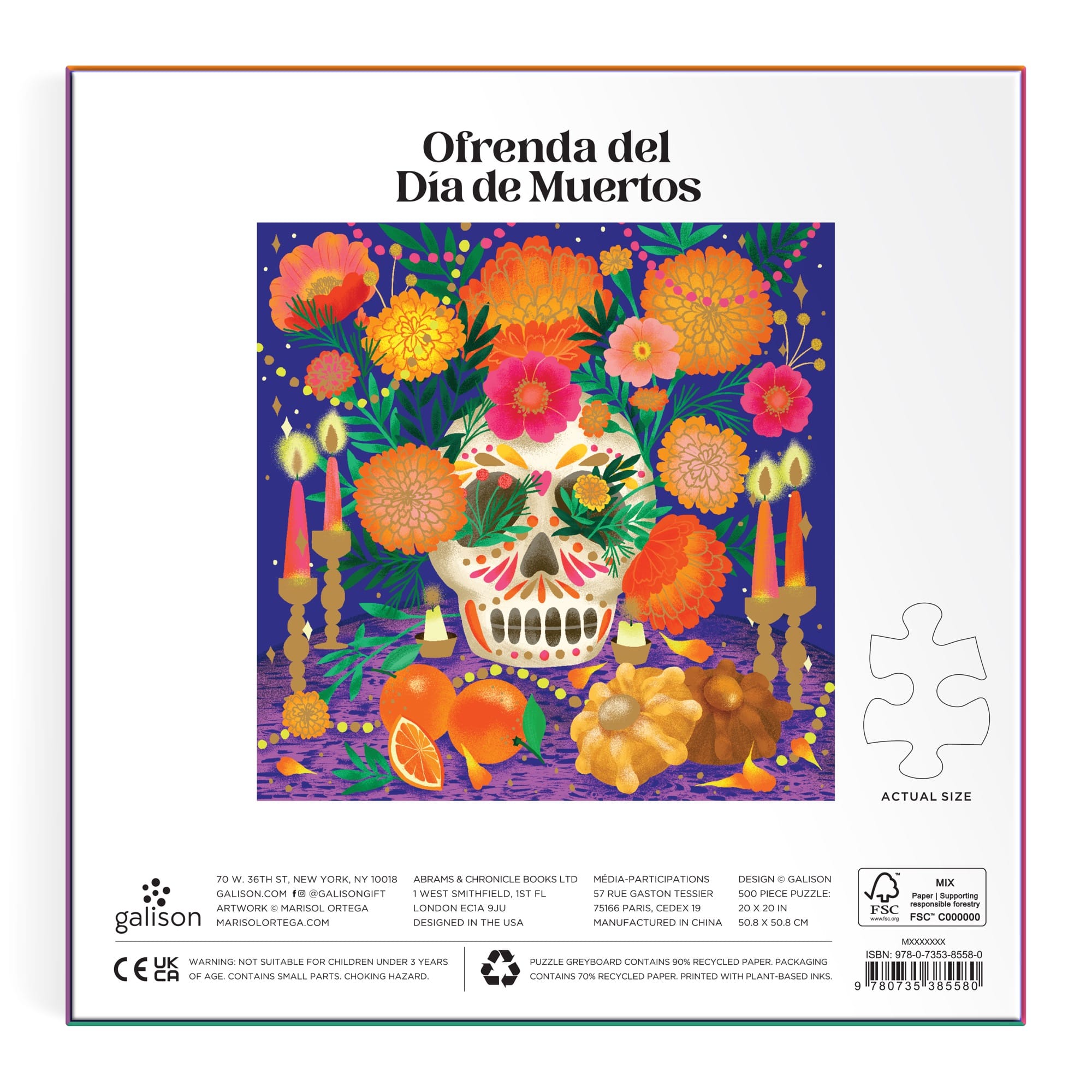 galison-ofrenda-del-d-a-de-muertos-500-teile-foil-puzzle image 6