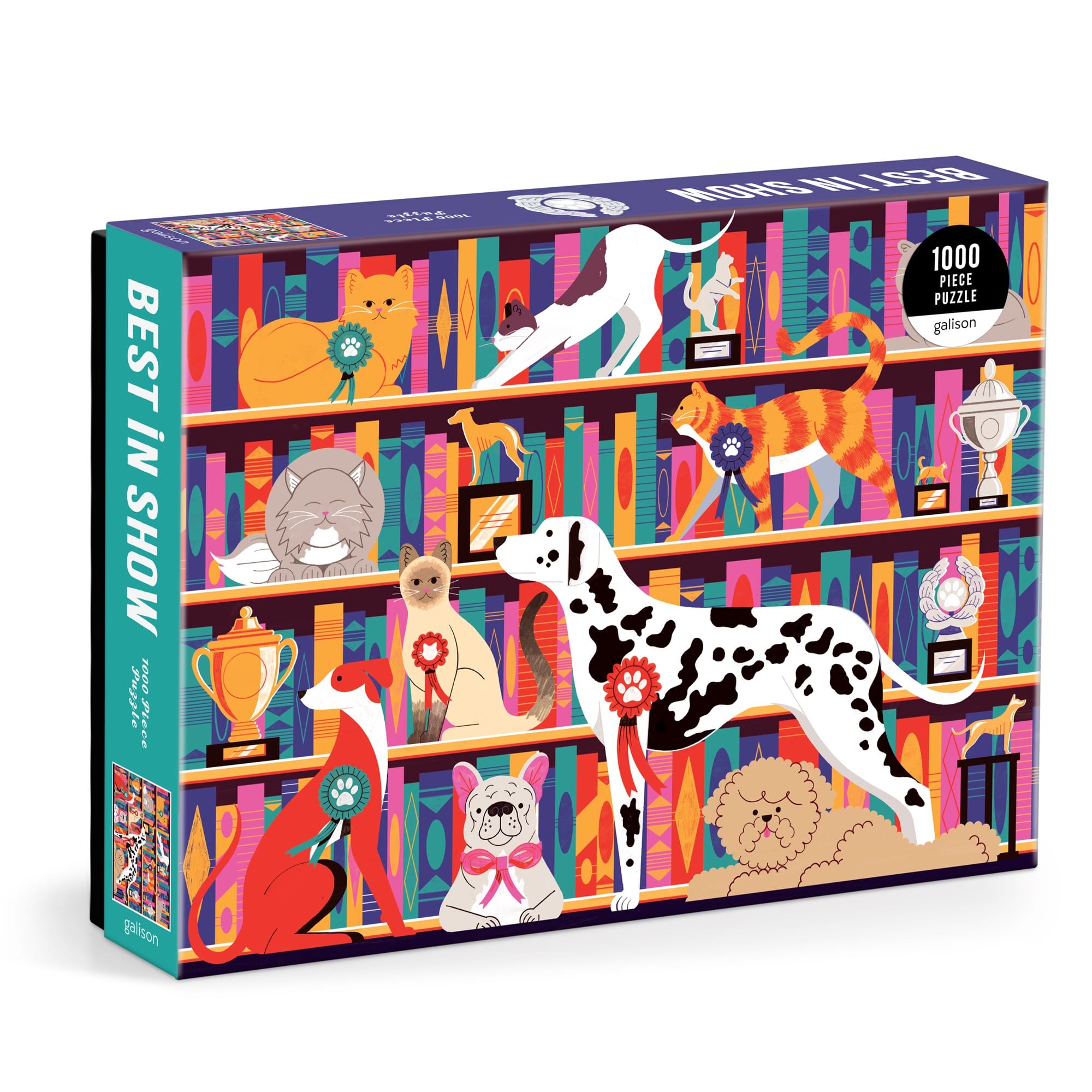 galison-best-in-show-1000-teile-puzzle-katzen-hunde image 1