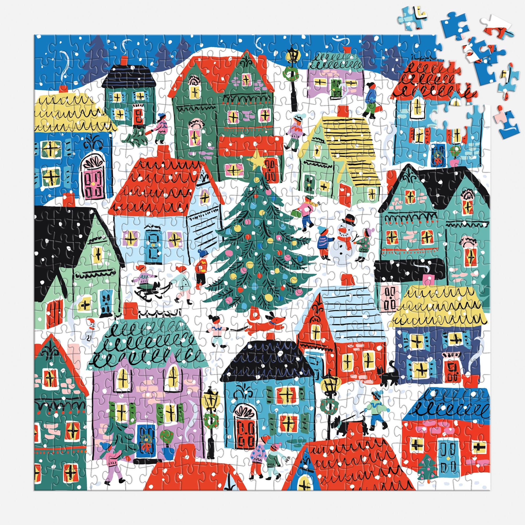galison-christmas-in-the-village-puzzle-500-teile-haus-box image 3