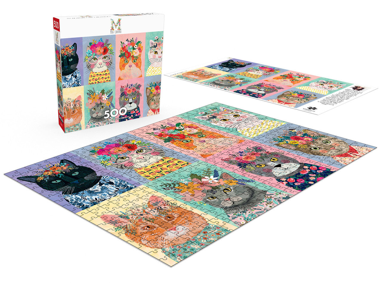 buffalo-games-colorful-cat-crowns-500-puzzle-mia-charro-katzen image 2
