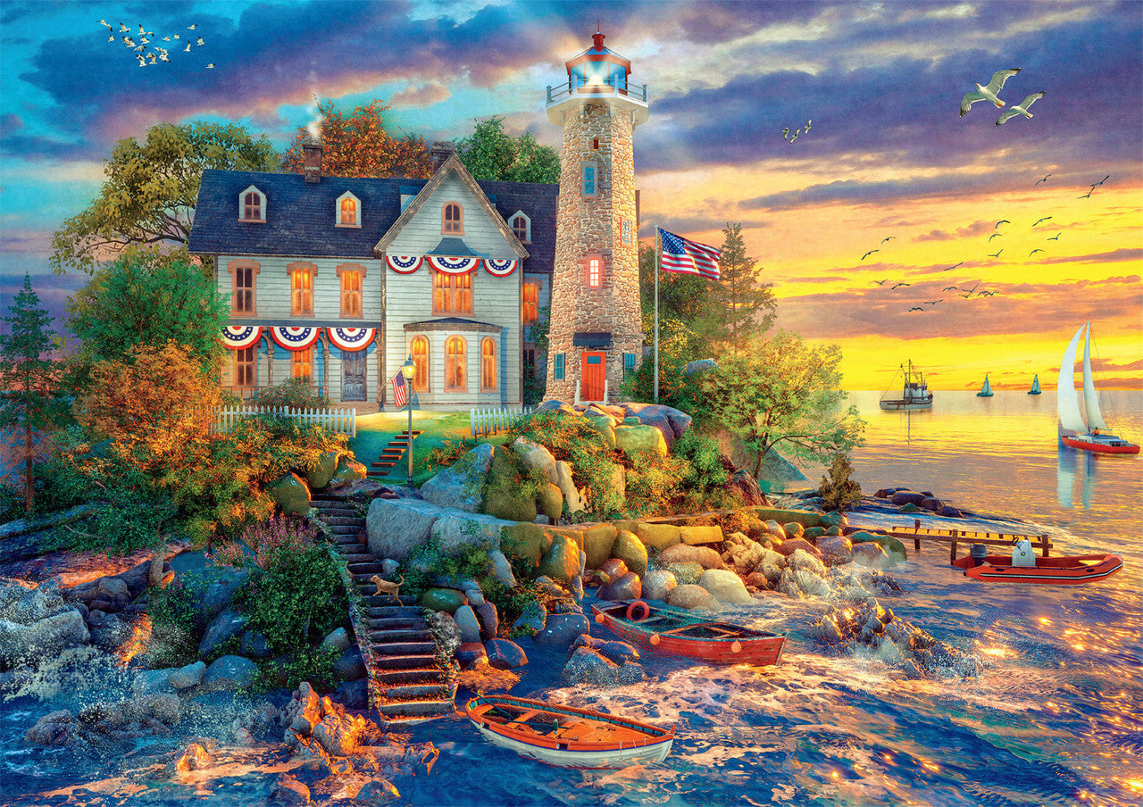 buffalo-games-americana-rock-island-puzzle-500-teile-leuchtturm image 4