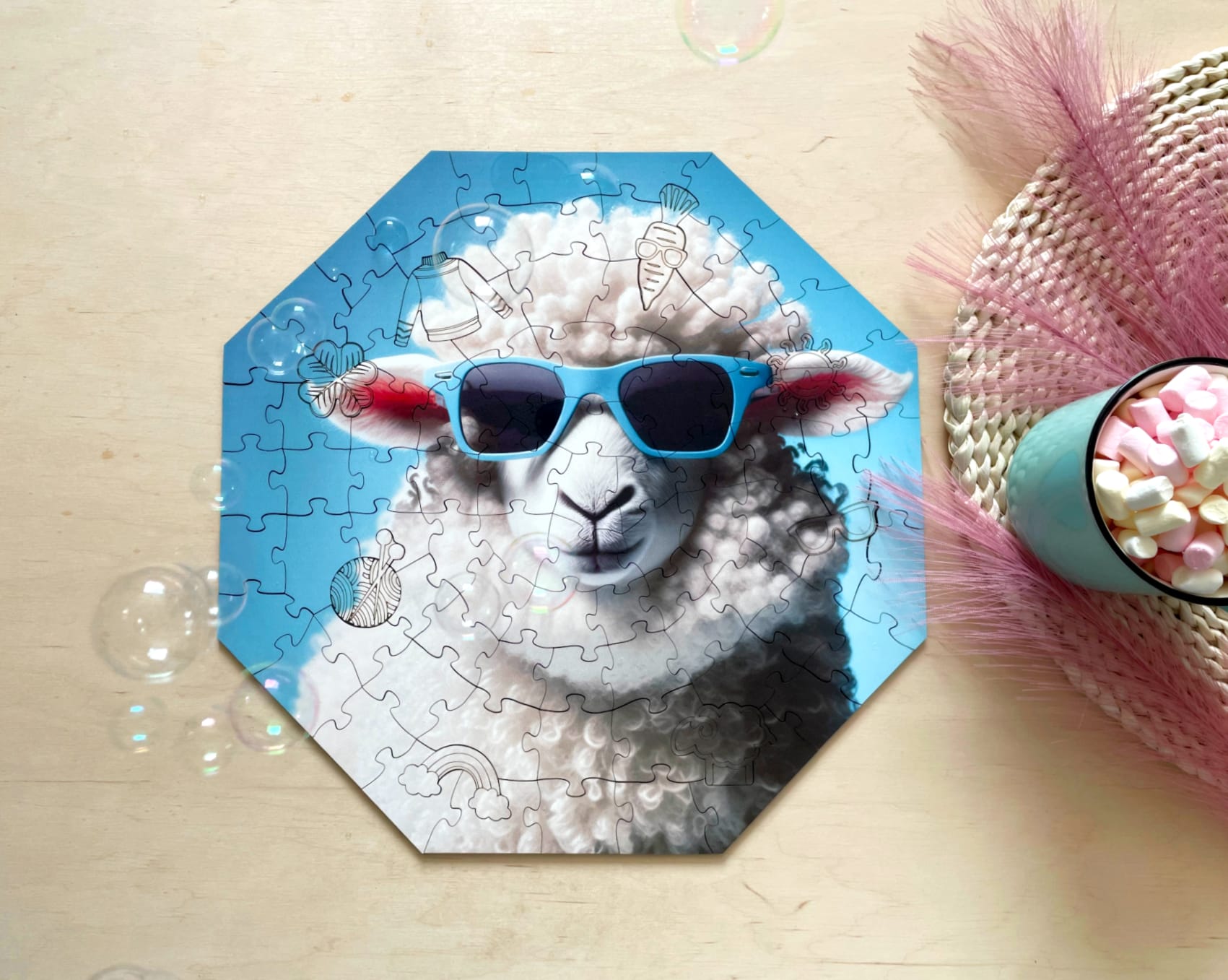 milliwood-funnymals-sheep-in-blue-holzpuzzle-90-teile-schaf image 4