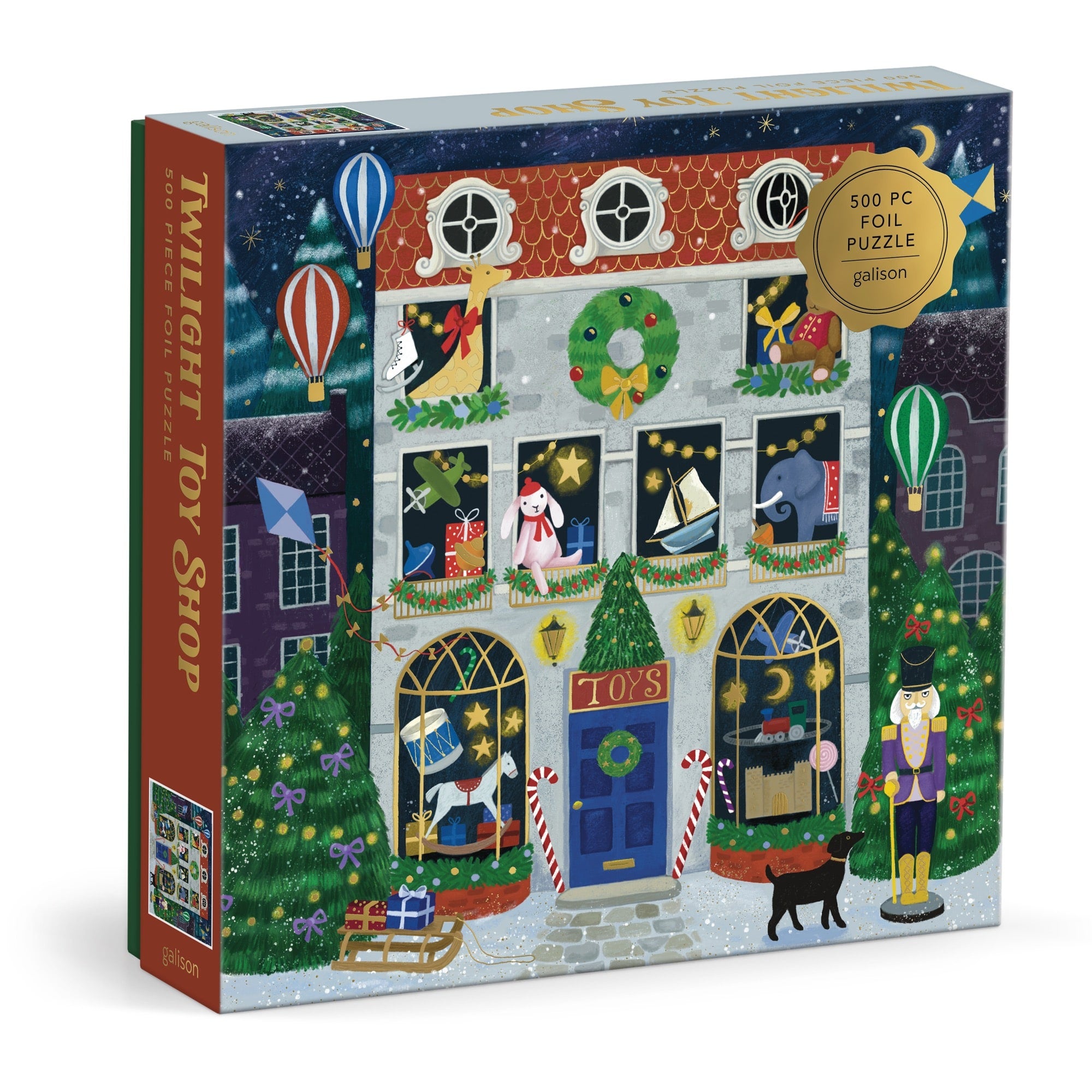 galison-twilight-toy-shop-puzzle-500-teile-goldfolie image 1