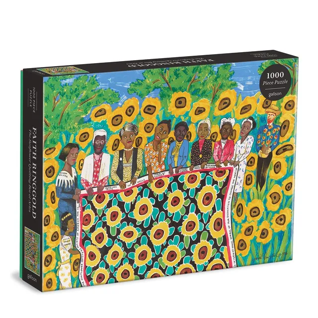 galison-sunflower-quilting-bee-puzzle-1000-teile-kunst image 1