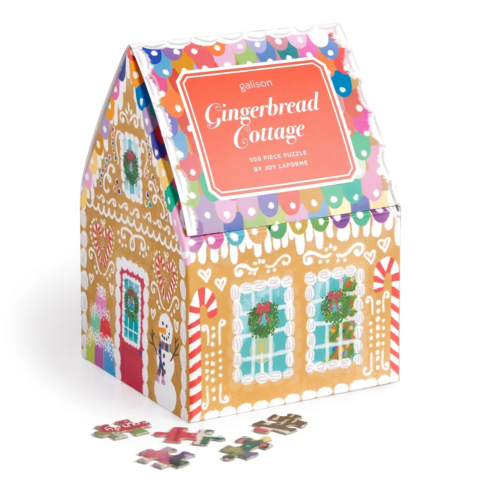 galison-joy-laforme-gingerbread-cottage-puzzle-haus-500t image 1