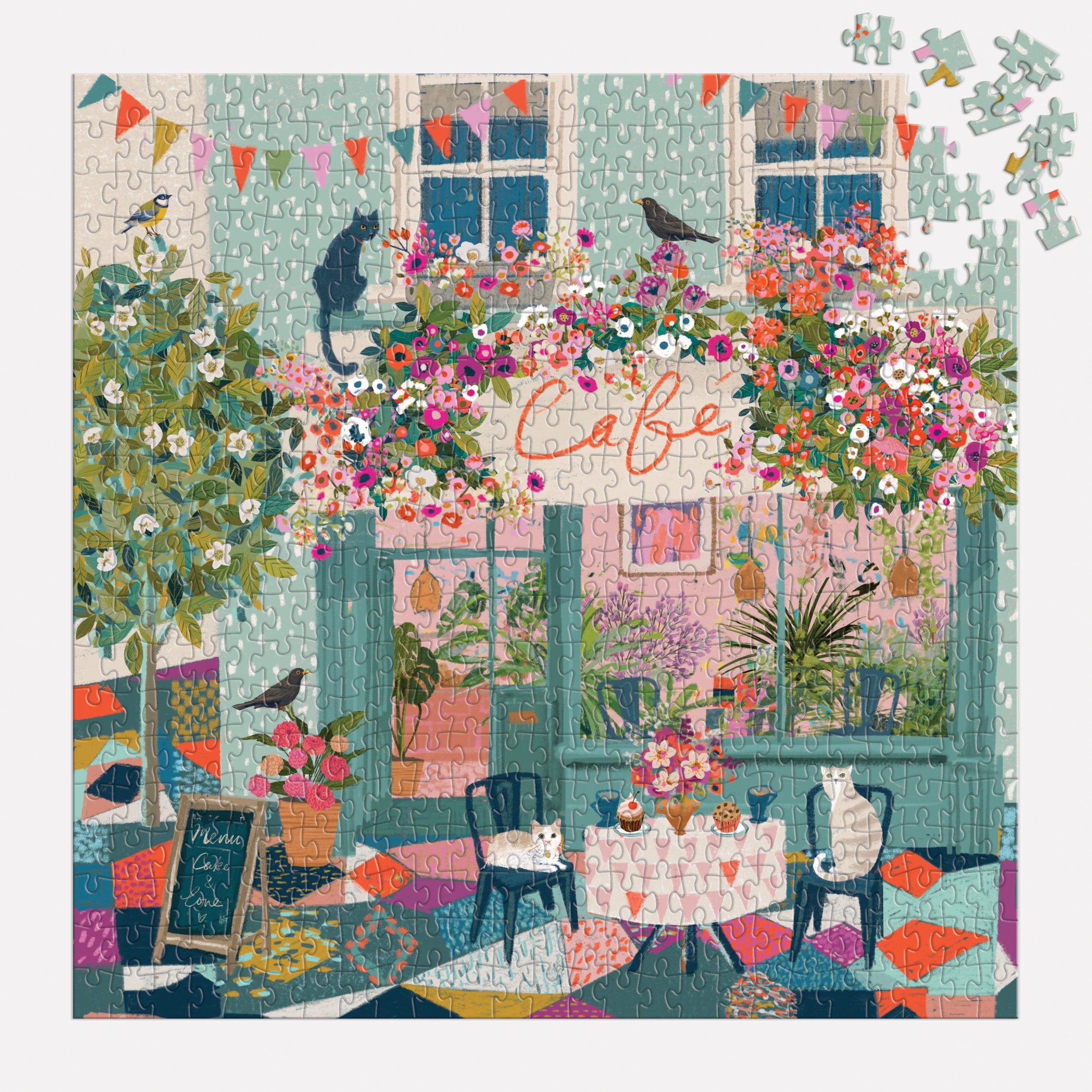 galison-afternoon-tea-500-teile-puzzle-katzen-caf image 4