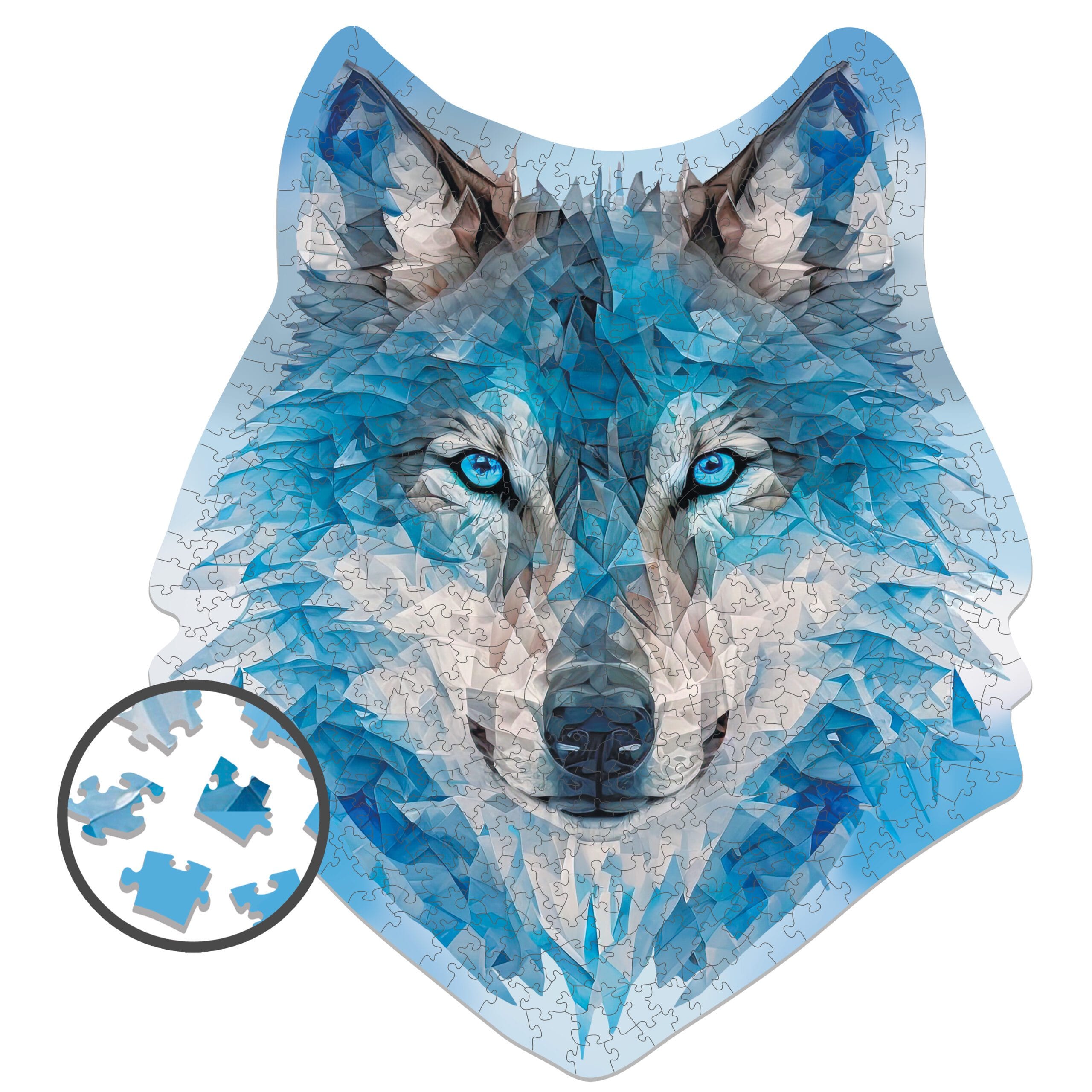 milliwood-alternative-geometry-wild-wolf-holzpuzzle-500-teile image 1