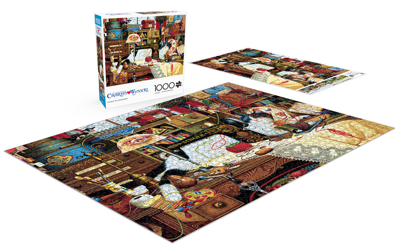 buffalo-charles-wysocki-maggie-the-messmaker-1000-puzzle-katze image 3