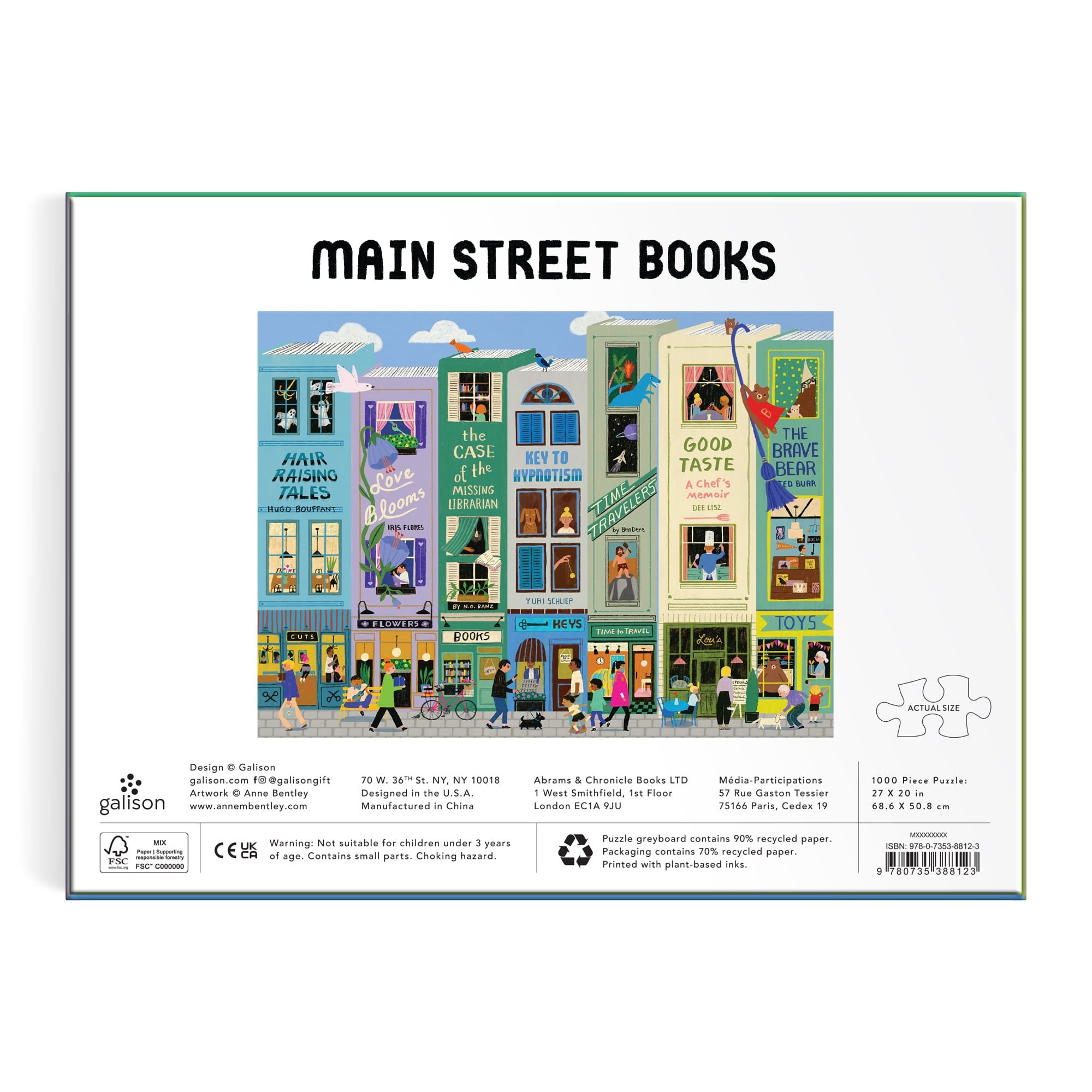 galison-main-street-books-puzzle-1000-teile-b-cher-stadtmotiv image 6