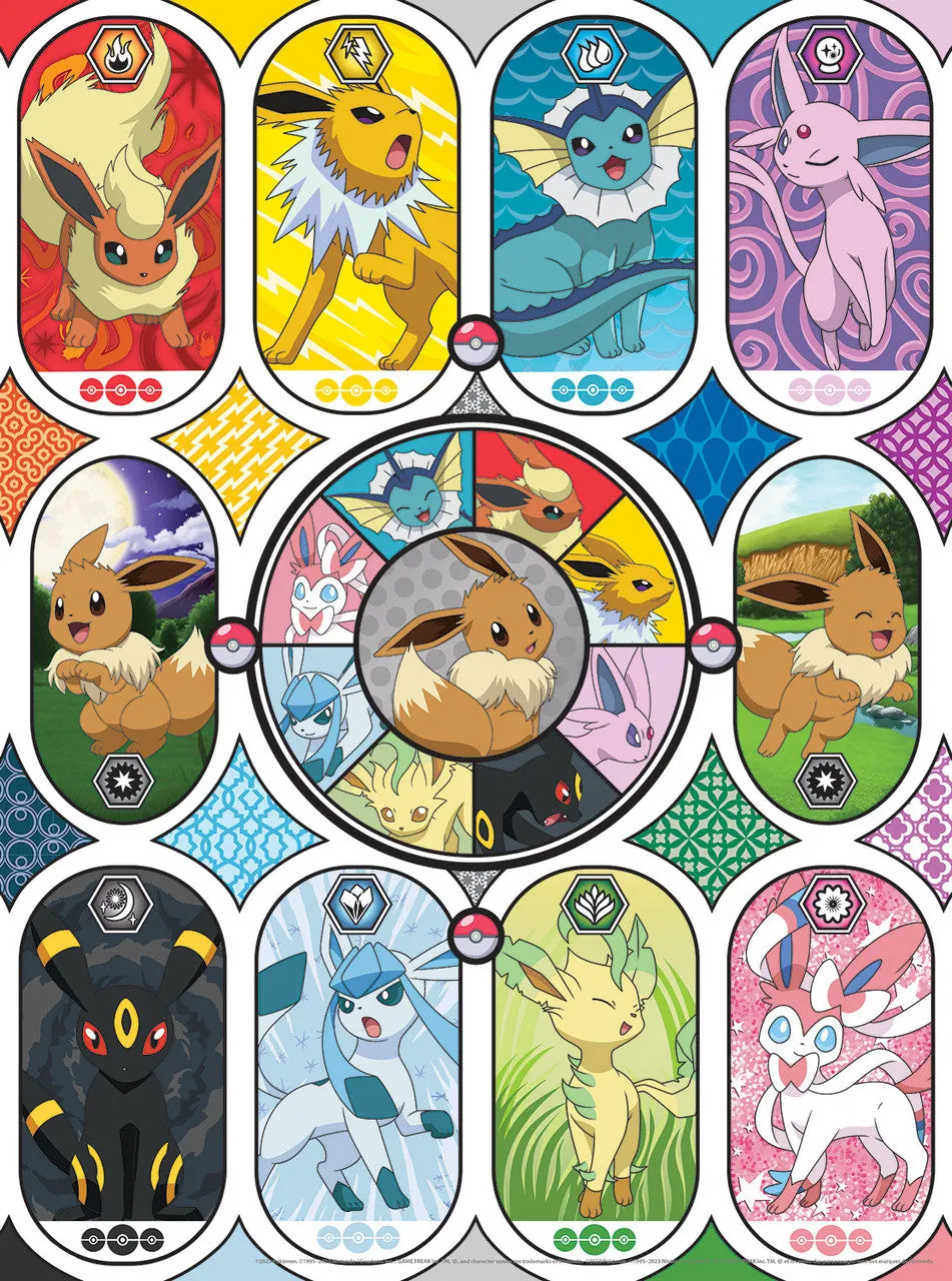 buffalo-games-pok-mon-windows-of-eevee-puzzle-1000-teile-silver image 1