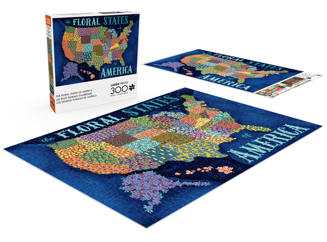 buffalo-games-floral-states-of-america-300-teile-puzzle-usa-blumen image 3
