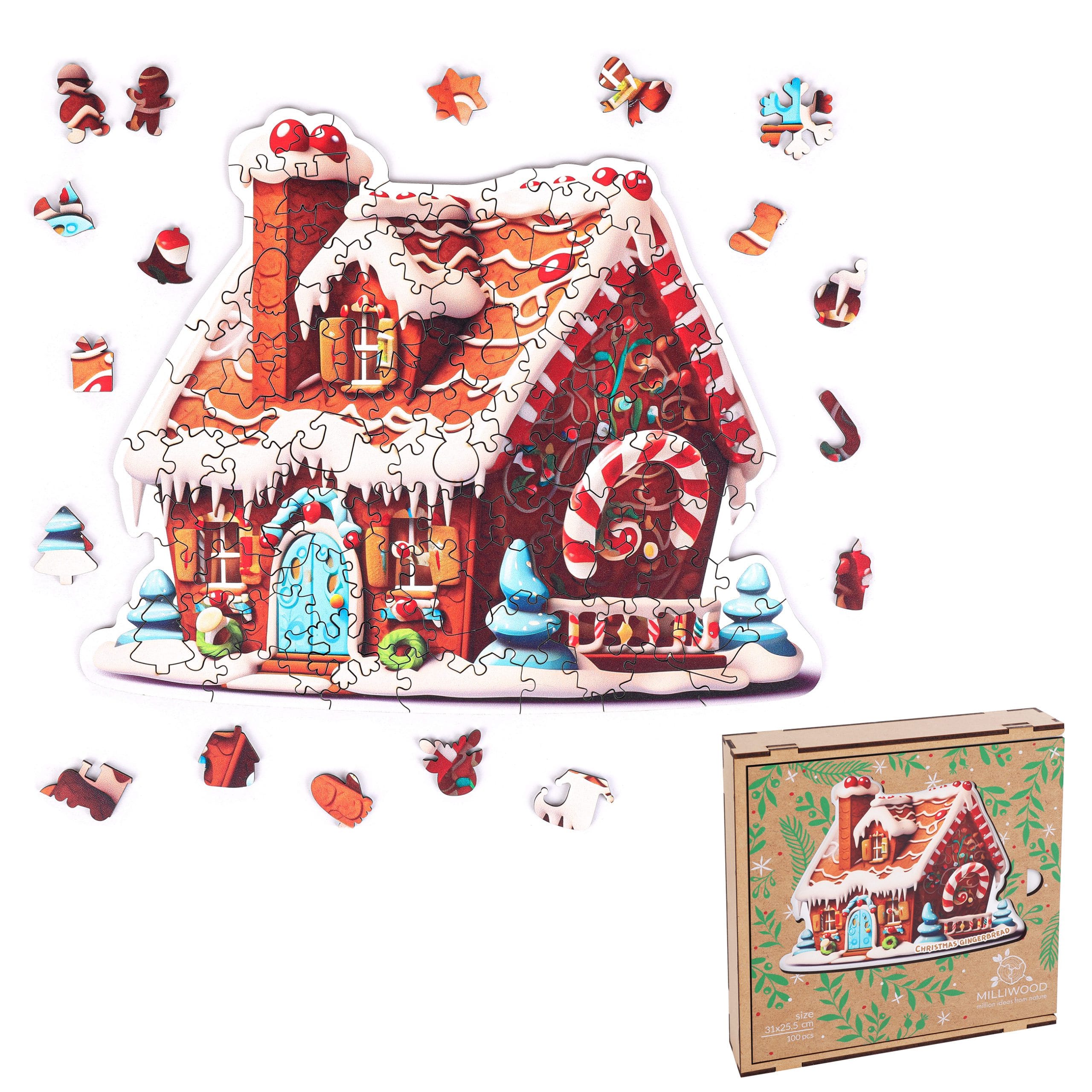 milliwood-christmas-gingerbread-holzpuzzle-100-teile-deko image 4