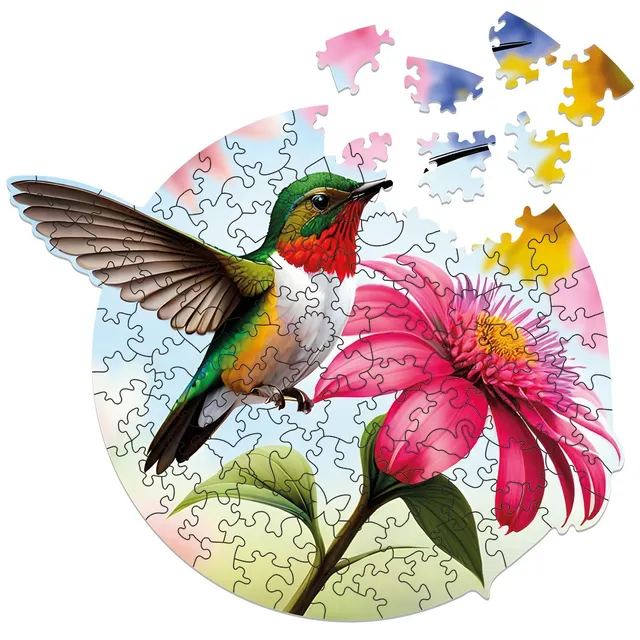milliwood-celebrating-holzpuzzle-hummingbird-100-teile-holzbox image 1