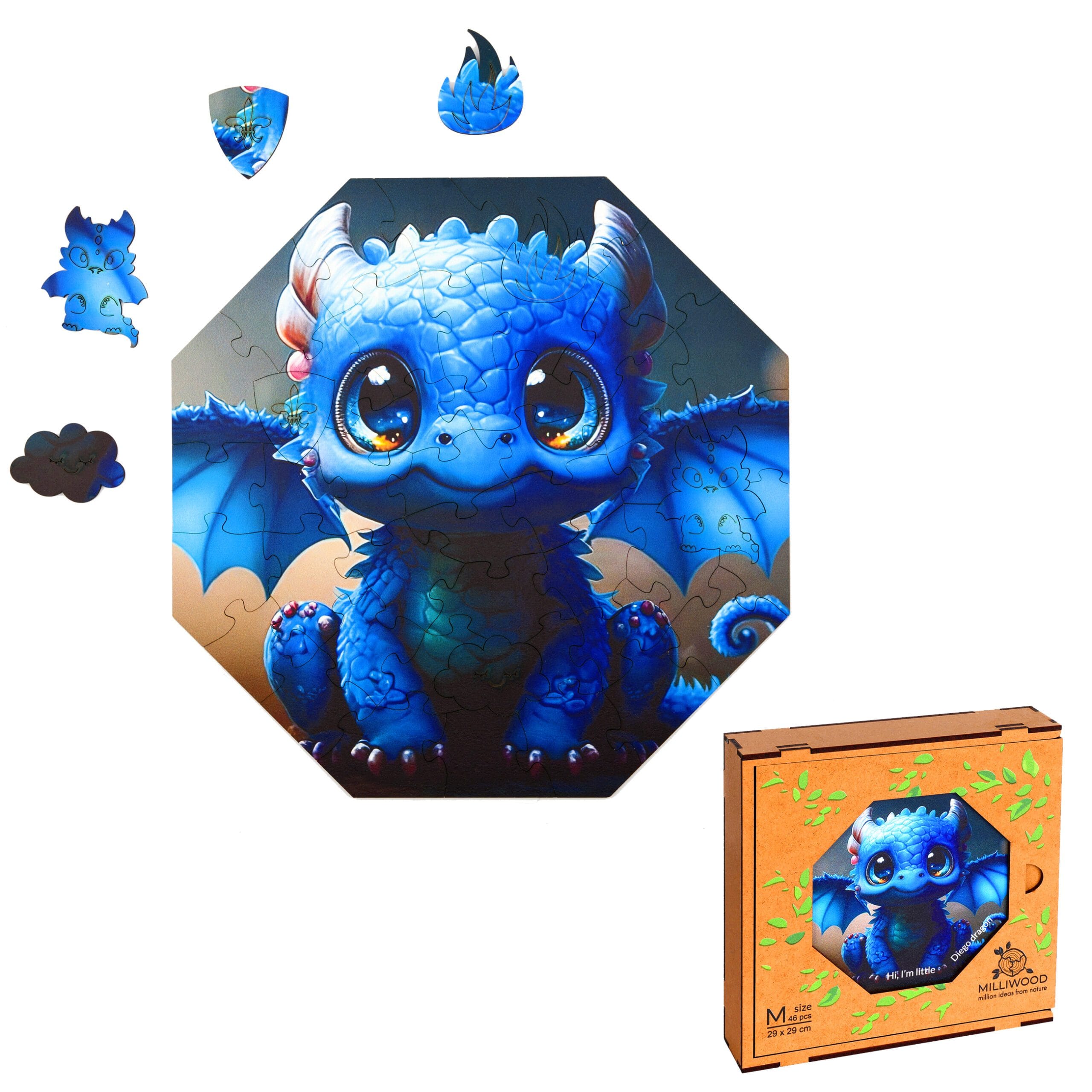 milliwood-hi-i-m-little-diego-dragon-holzpuzzle-46-teile-kinder image 7
