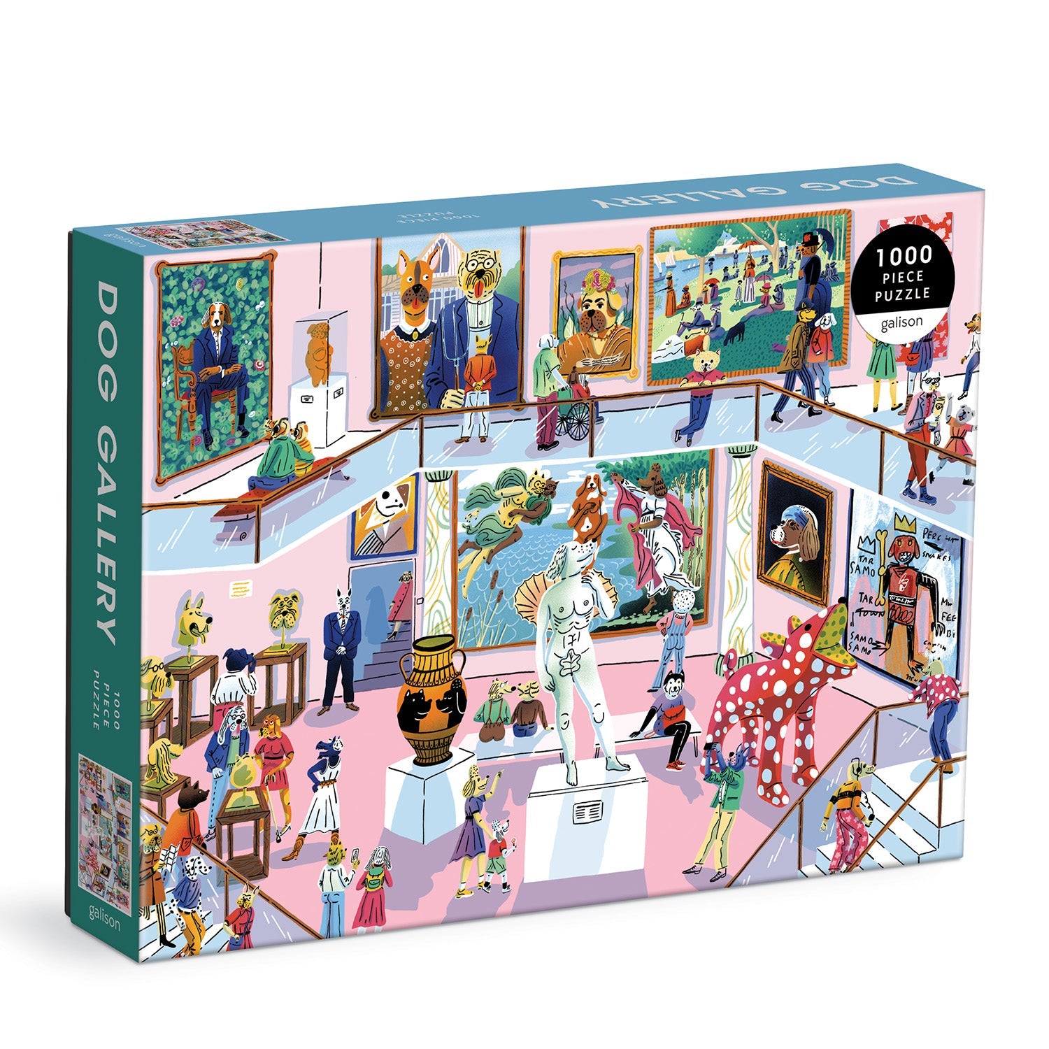 galison-dog-gallery-puzzle-1000-teile-hundegalerie image 1