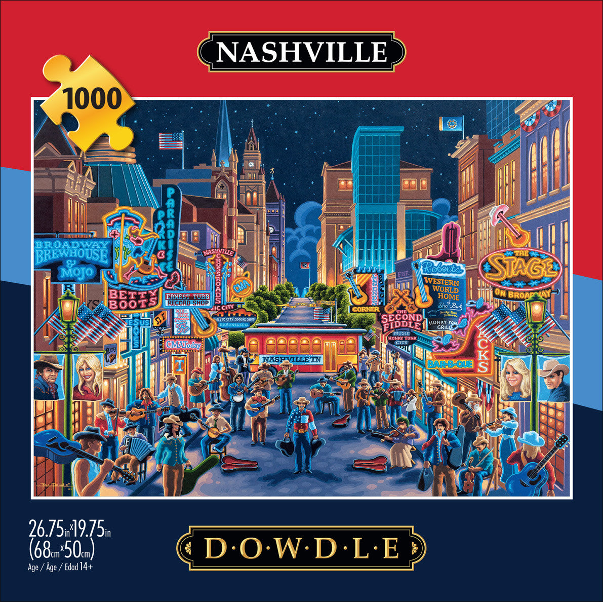 buffalo-games-eric-dowdle-nashville-puzzle-1000-teile-stadt image 2