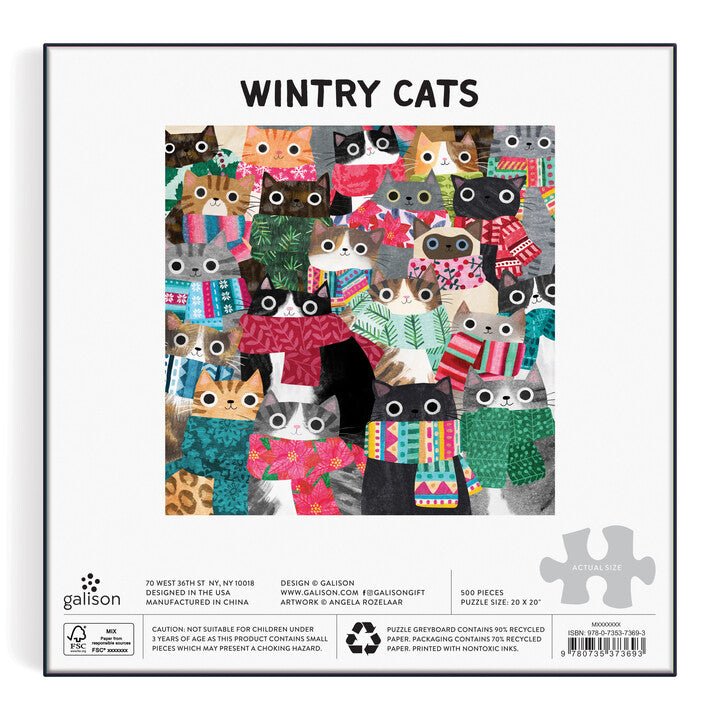 galison-wintry-cats-500-teile-puzzle-katzen-winter image 6