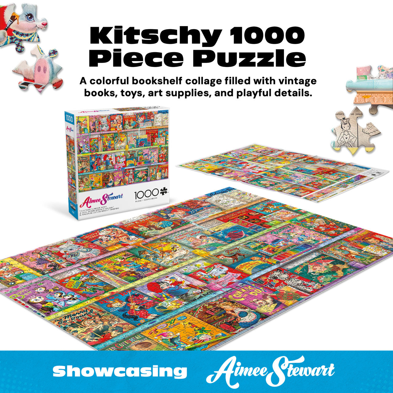 buffalo-games-aimee-stewart-kitschy-funbook-nook-1000-teile-puzzle image 3