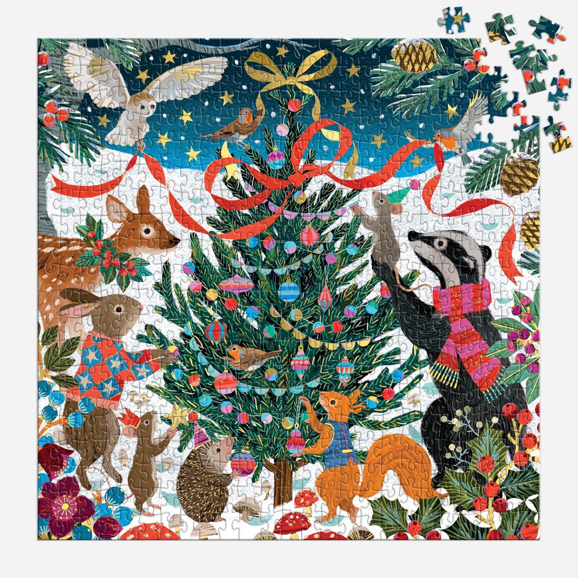 galison-woodland-merrymakers-folienpuzzle-500-teile image 4