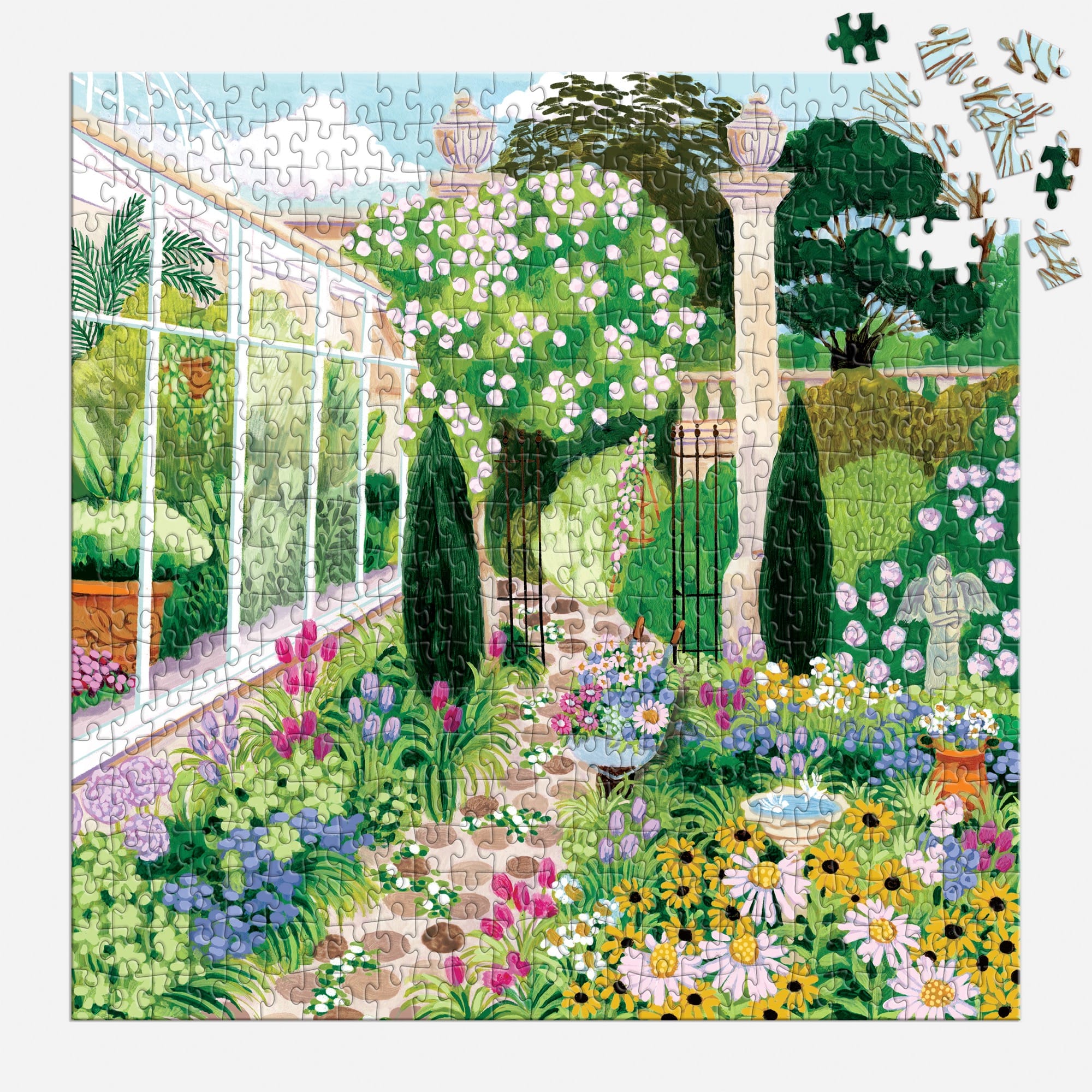 galison-evergreen-gardens-puzzle-500-garten image 4