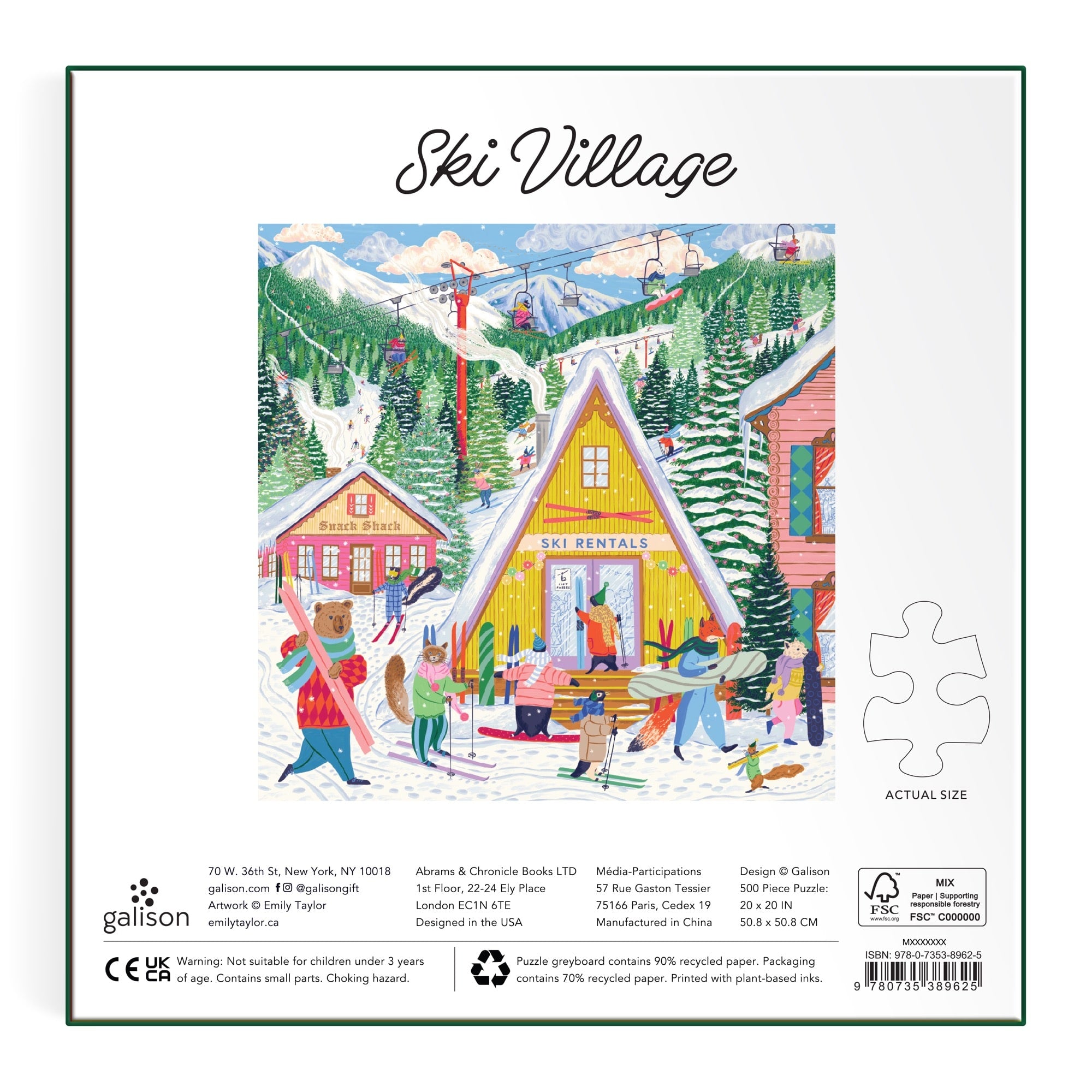 galison-ski-village-puzzle-500-teile-50-8-cm image 6
