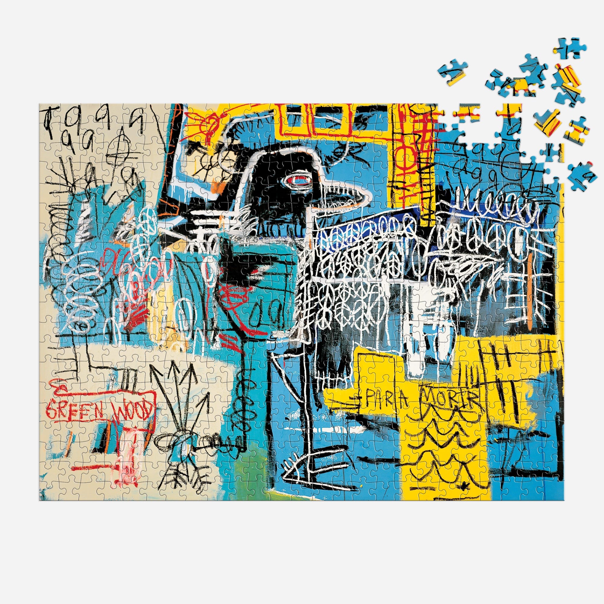 galison-basquiat-bird-on-money-puzzle-500-teile-buchbox image 4
