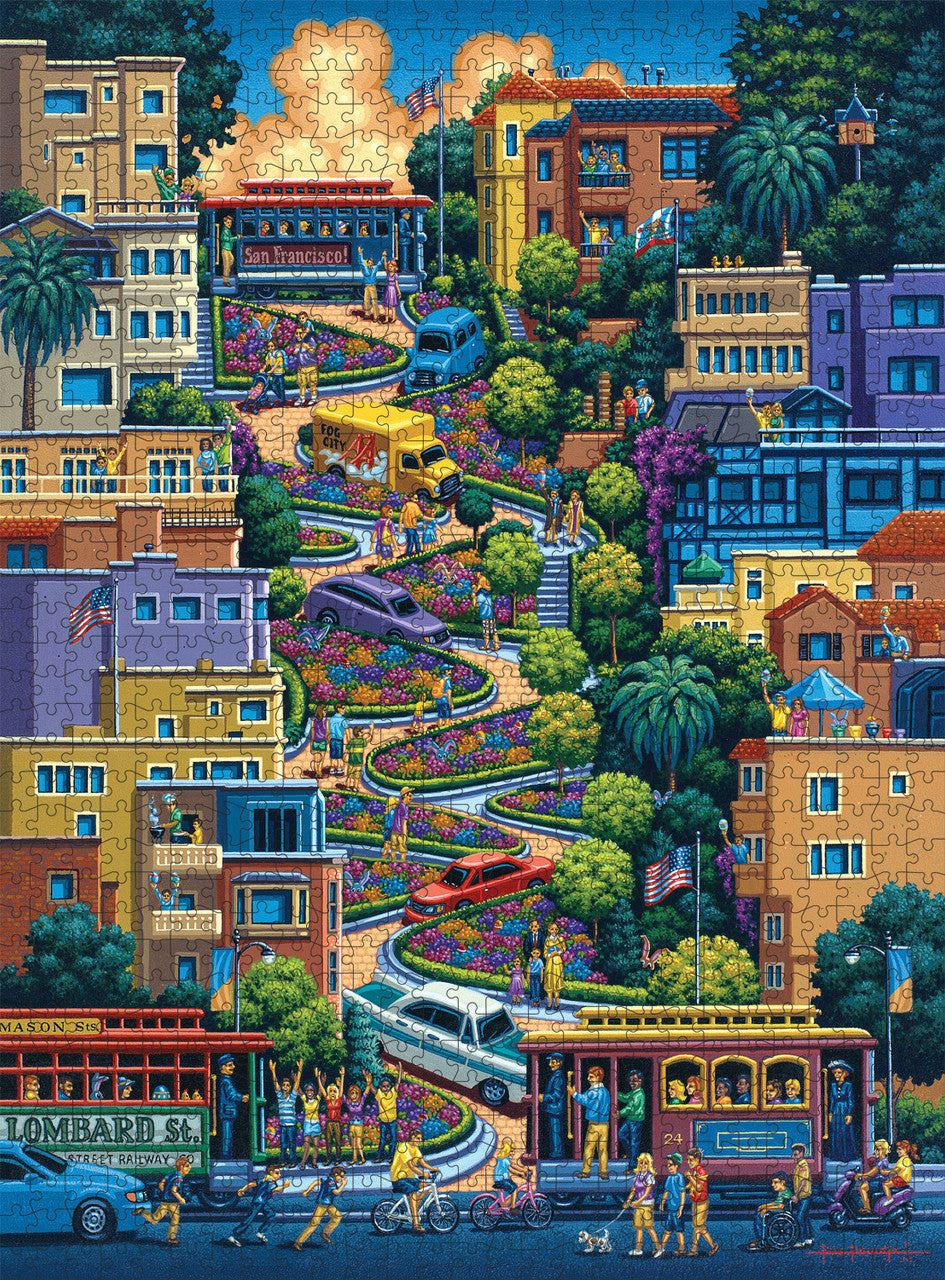 buffalo-games-eric-dowdle-lombard-street-1000-teile-puzzle image 1