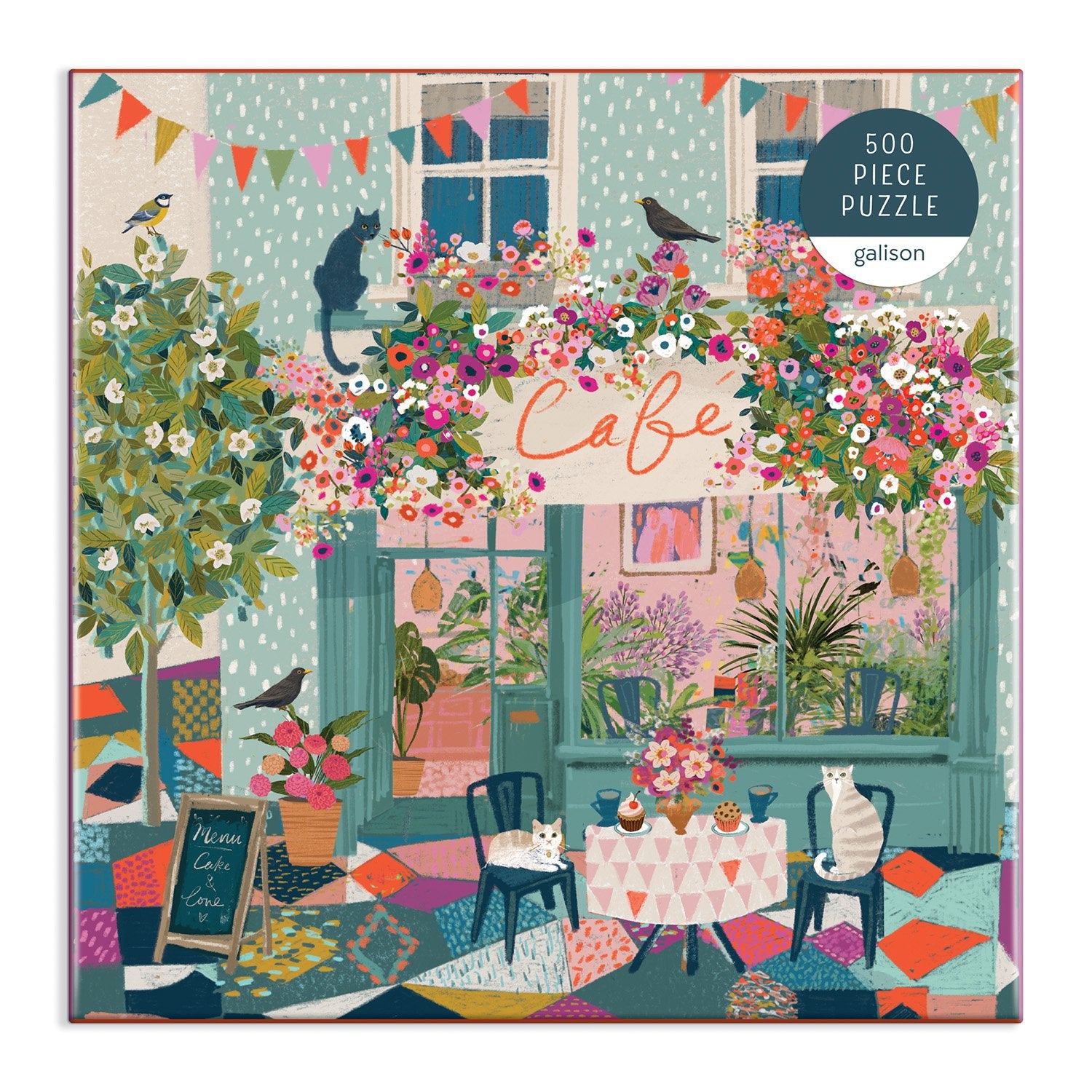 galison-afternoon-tea-500-teile-puzzle-katzen-caf image 2
