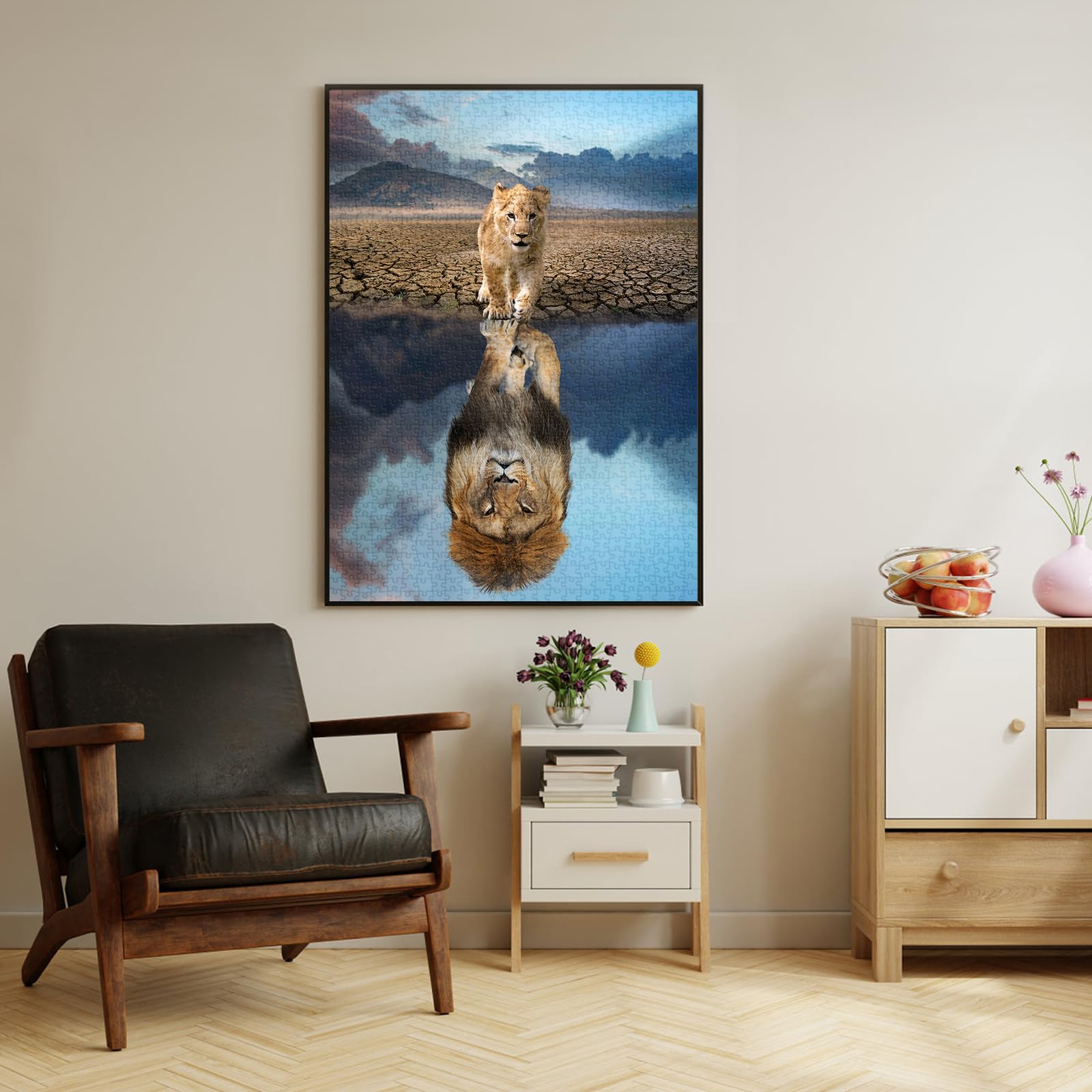 huadada-l-we-im-spiegelbild-1000-teile-puzzle-70x50-tiermotiv image 5