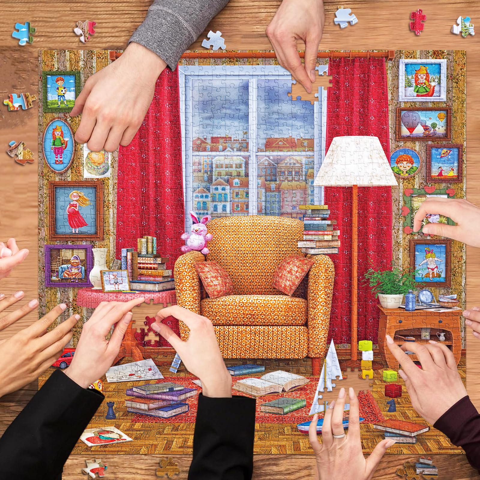 huadada-gem-tliches-zimmer-puzzle-1024-teile-50x50-cm image 2