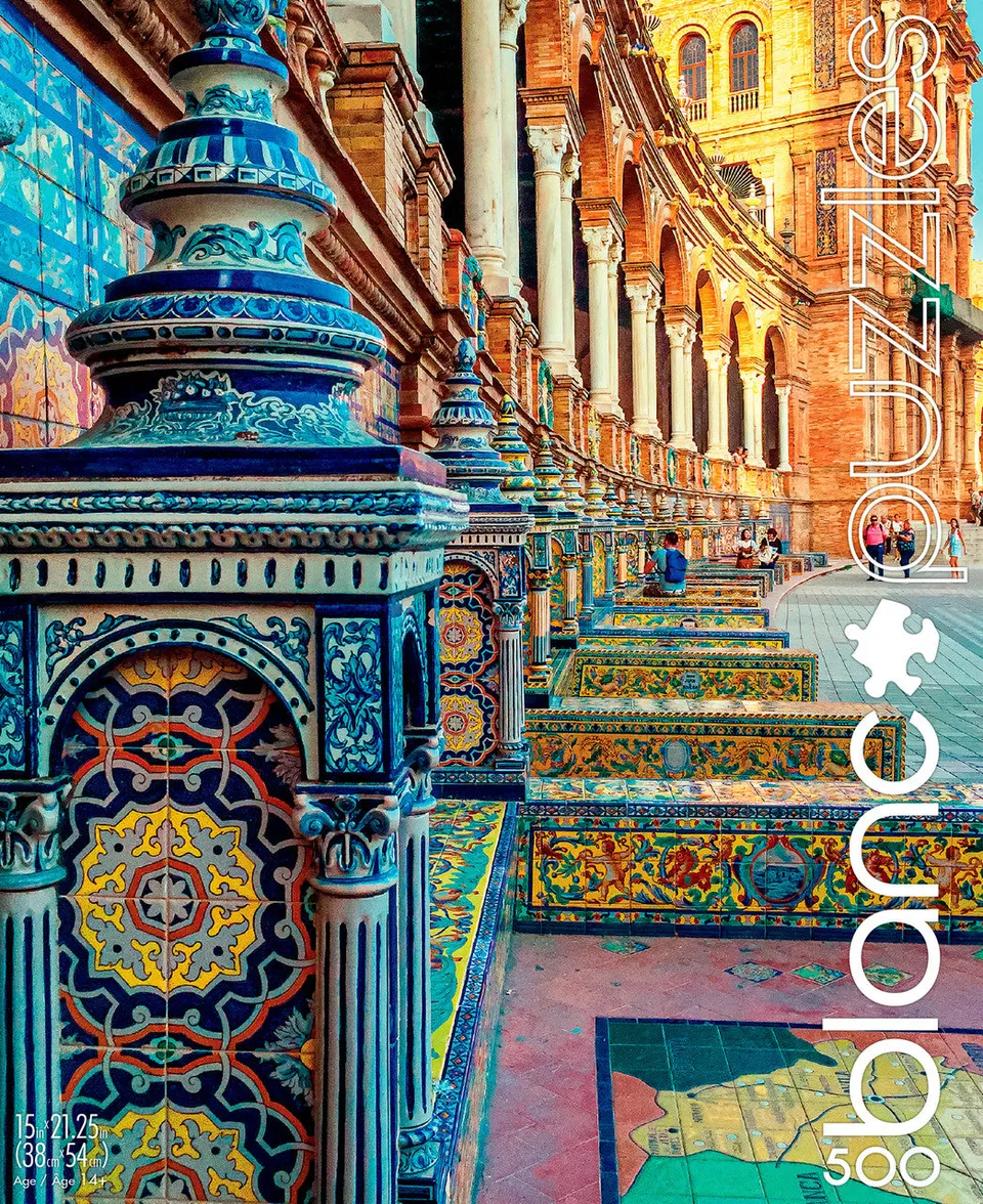 blanc-spanish-tiles-500-teile-puzzle-mosaik-fliesenmuster image 1