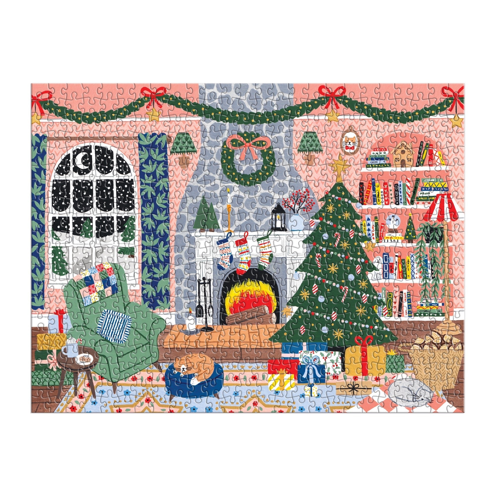 galison-home-for-holidays-adventskalender-puzzle-500-teile image 7
