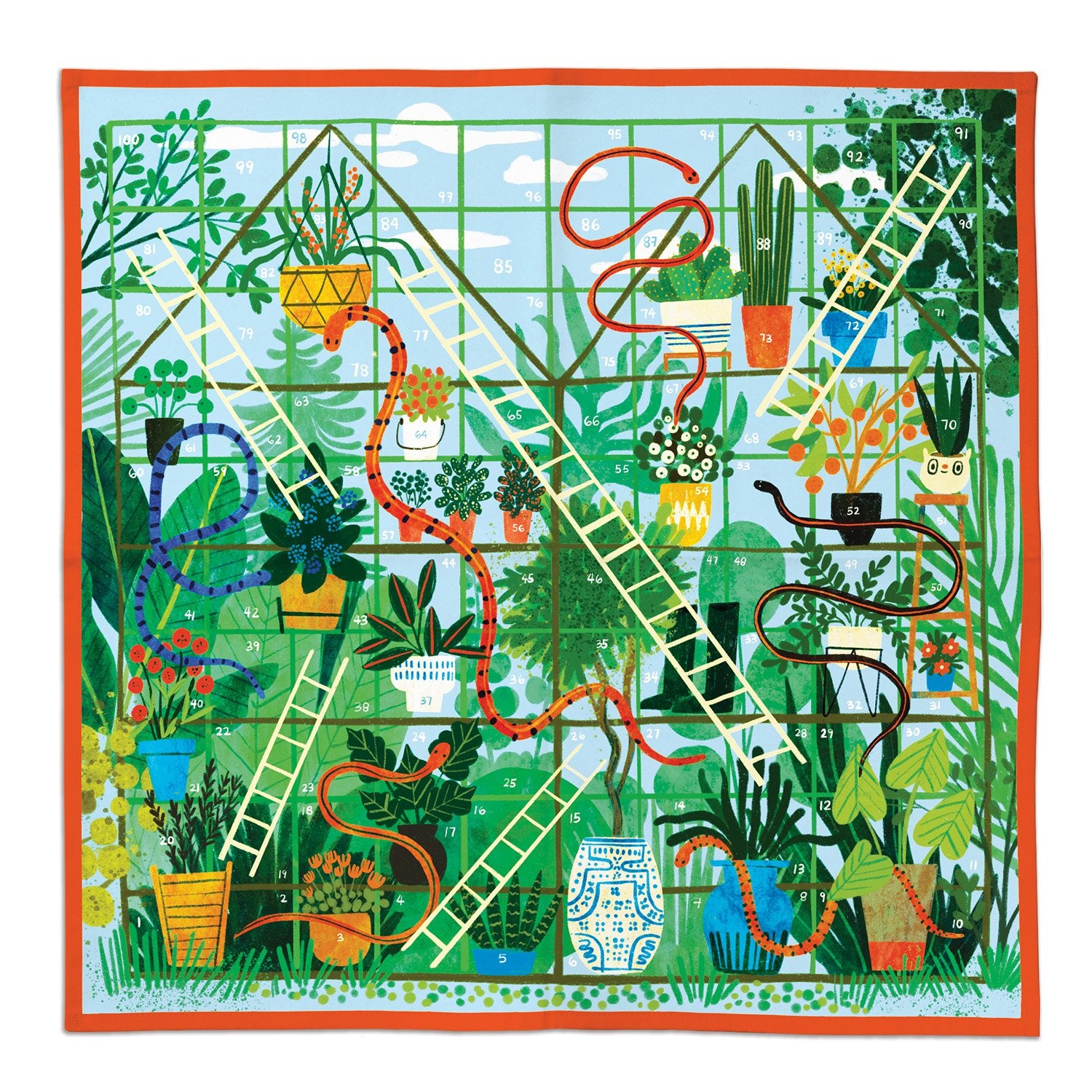 galison-snakes-ladders-bandana-spiel-baumwolle-holzfiguren image 5