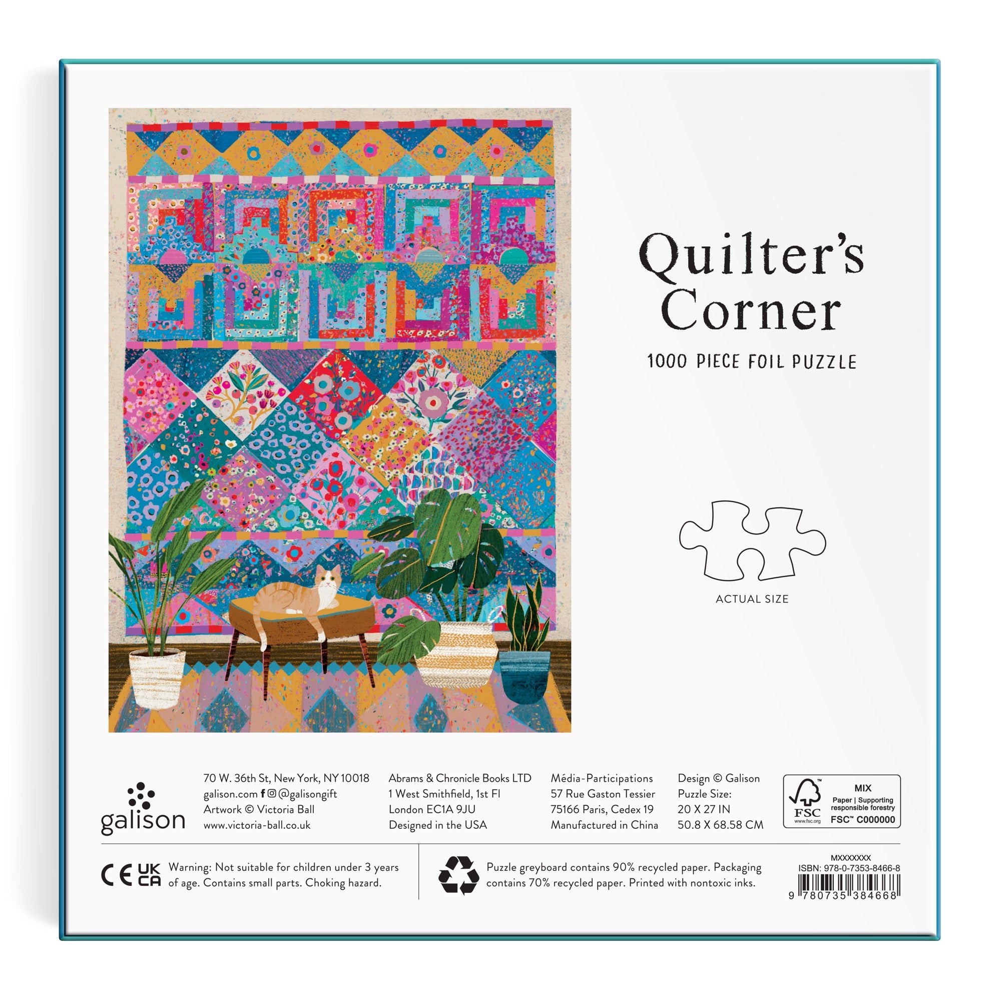 galison-quilter-s-corner-foil-puzzle-1000-teile-victoria-ball image 5