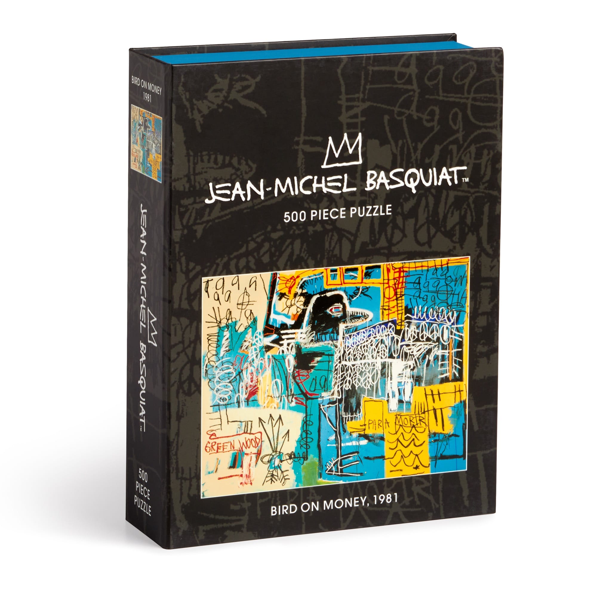 galison-basquiat-bird-on-money-puzzle-500-teile-buchbox image 1