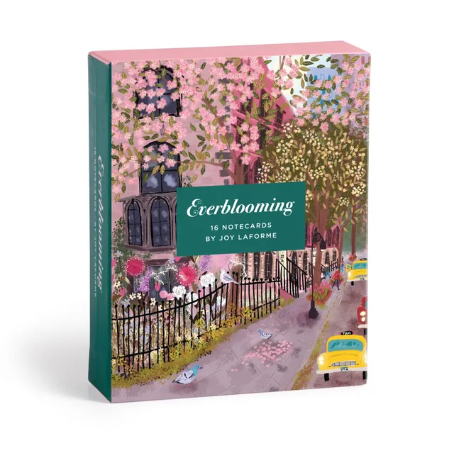 galison-joy-laforme-everblooming-gru-karten-16-st-ck-blumen image 1