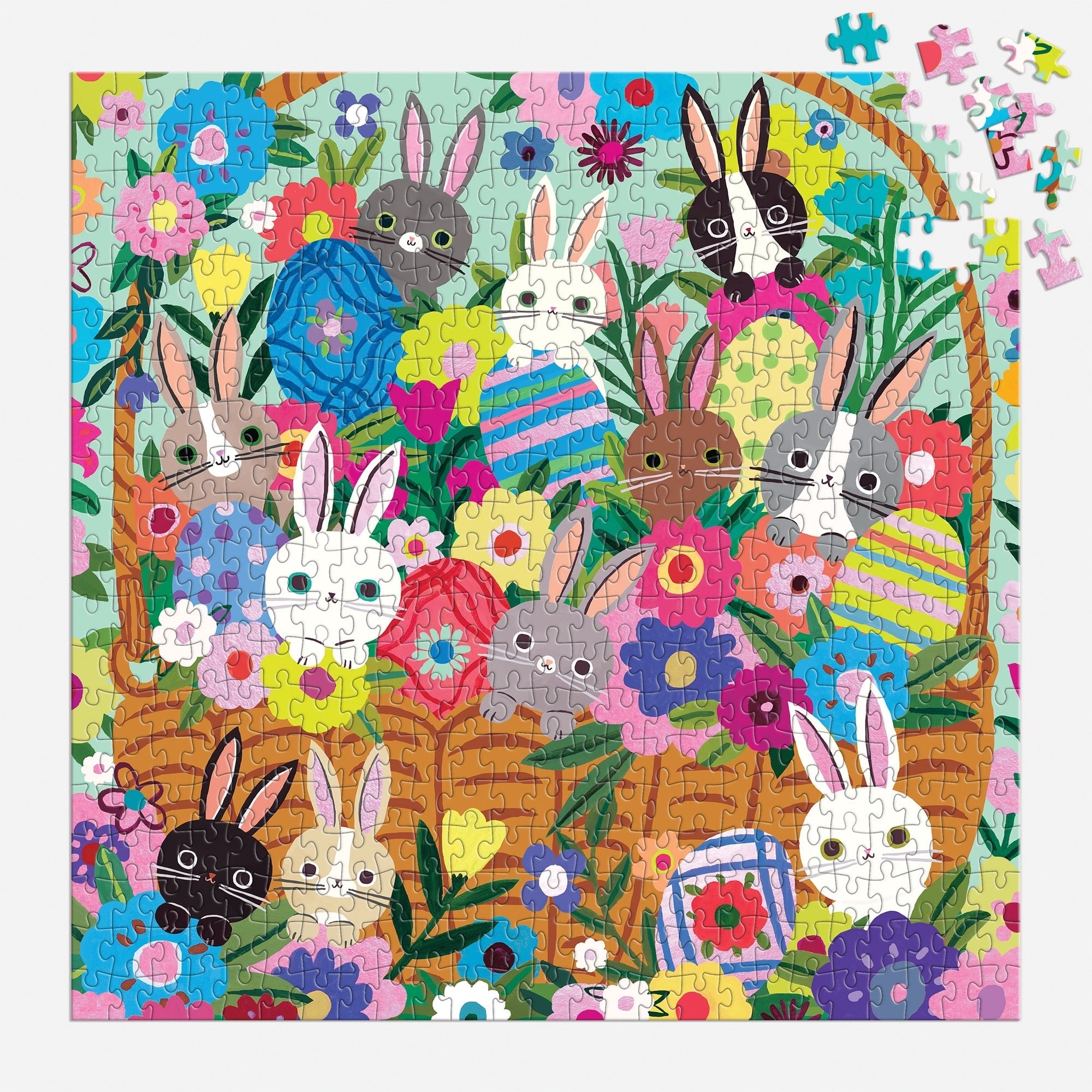 galison-blooming-bunnies-foil-puzzle-500-teile-hasen image 4