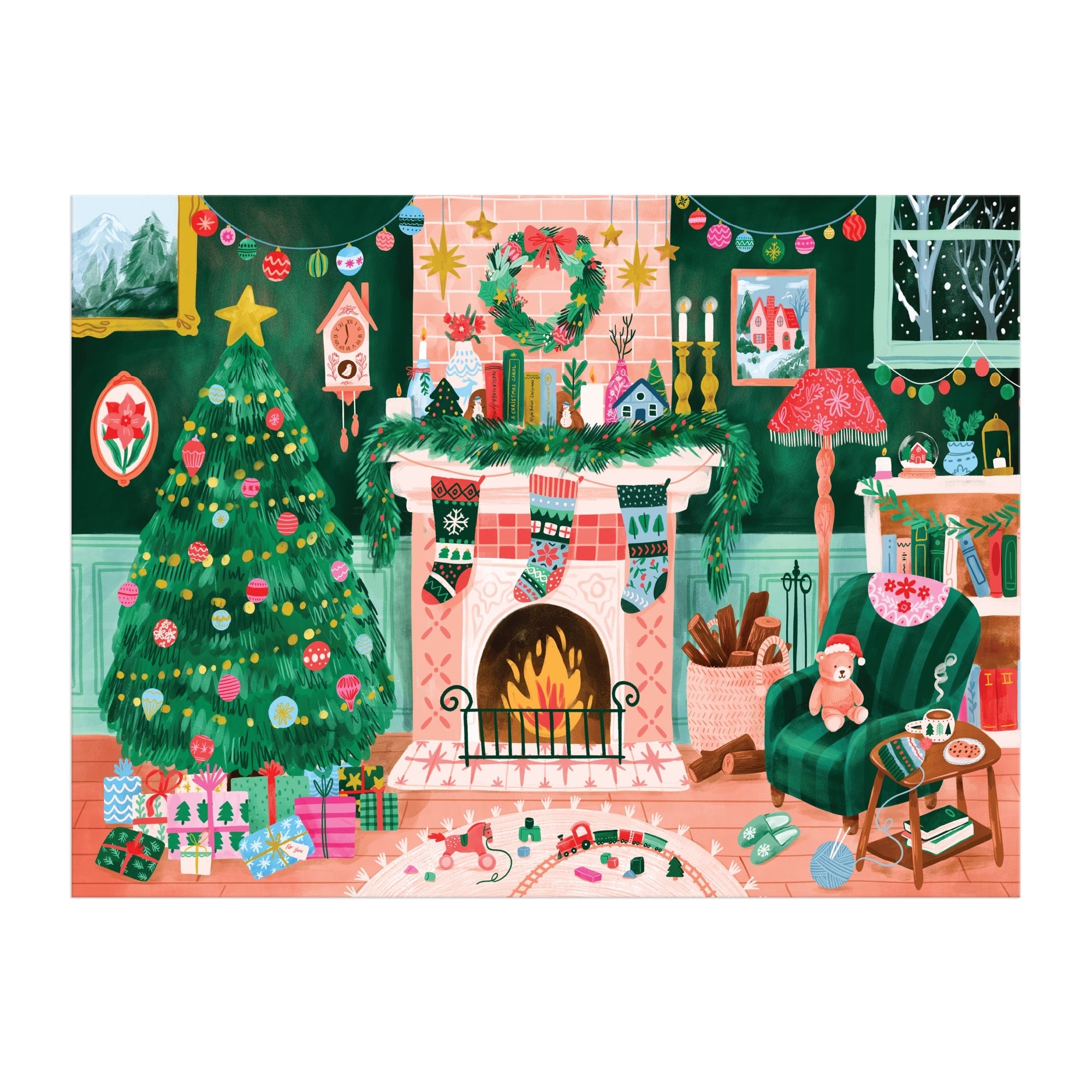 galison-cozy-by-the-fireplace-puzzle-1000-teile-weihnachten image 5