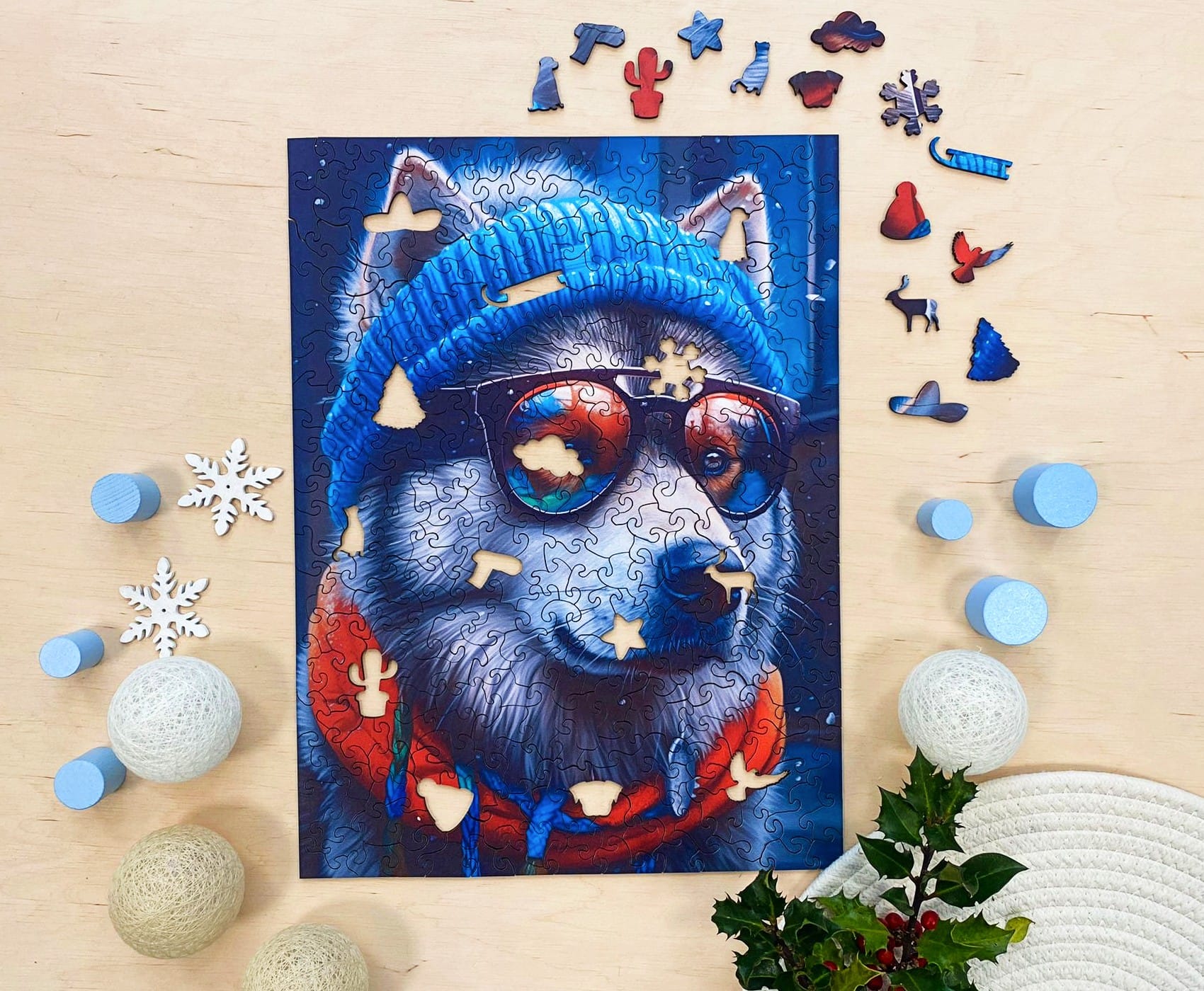 milliwood-cold-is-cool-malamut-alek-holzpuzzle-316-teile-husky image 2