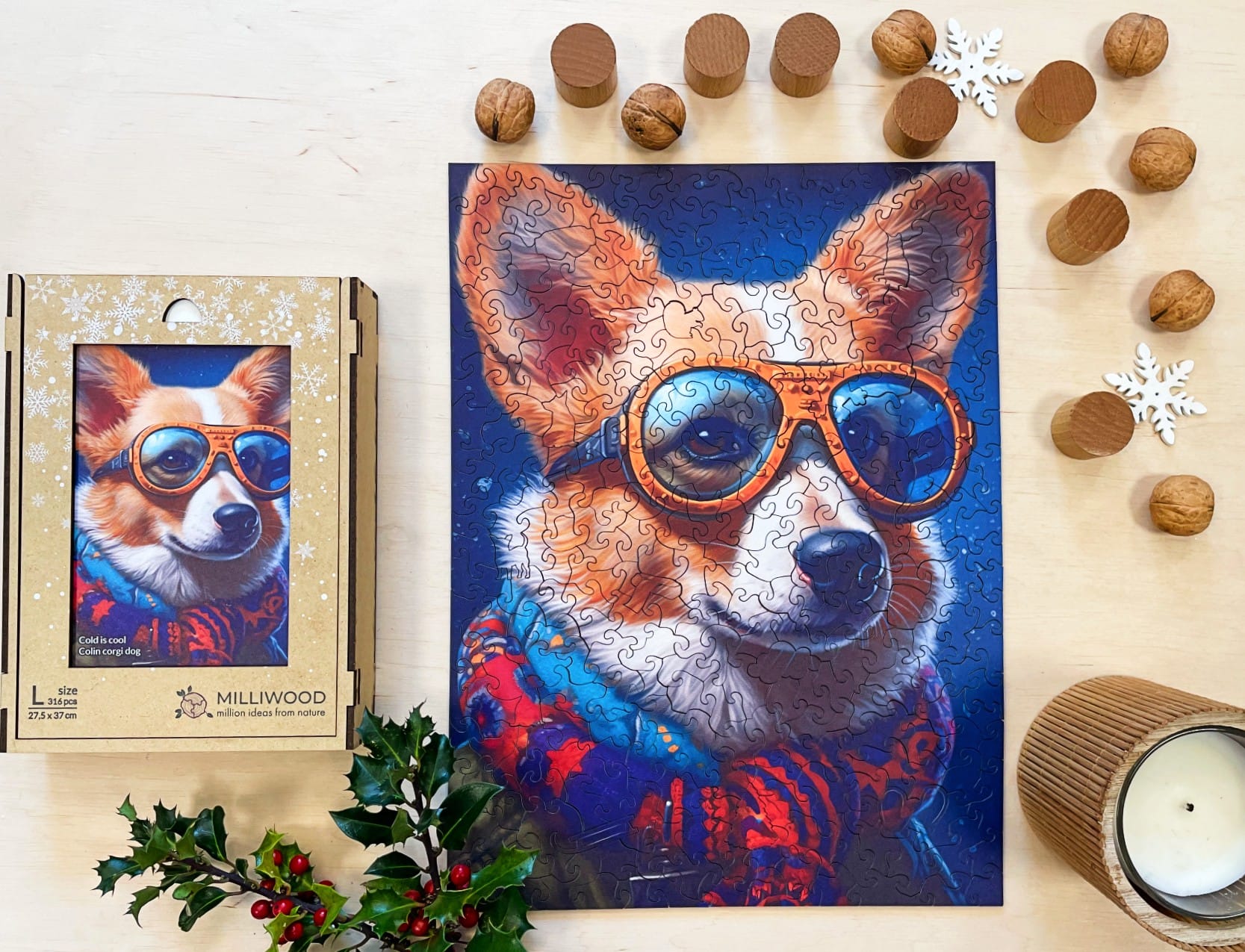 milliwood-cold-is-cool-holzpuzzle-hund-colin-316-teile image 3