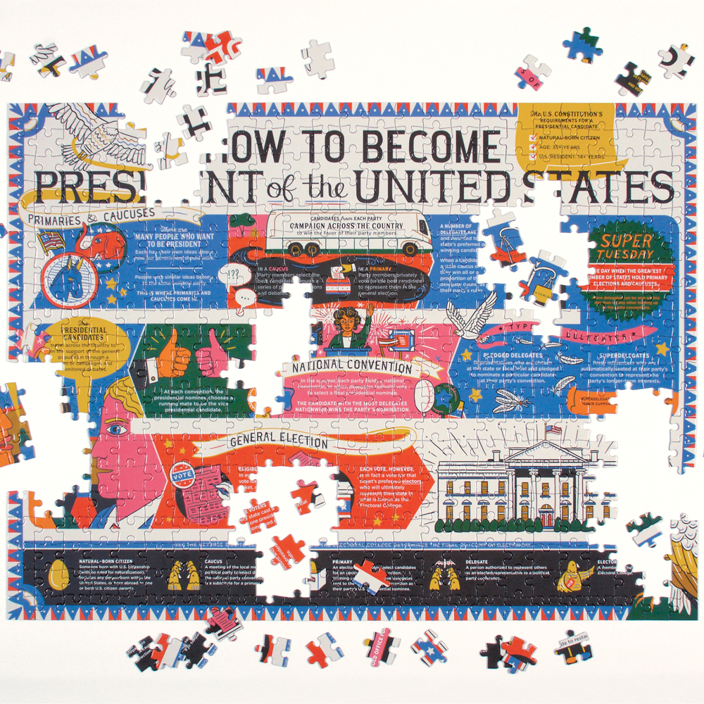 galison-how-to-become-president-500-teile-puzzle-doppelseitig image 2