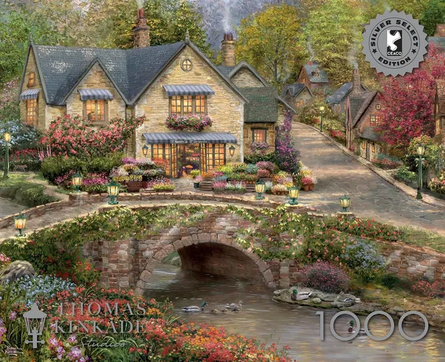 ceaco-summer-cobblestone-village-1000-teile-puzzle-dorf image 1