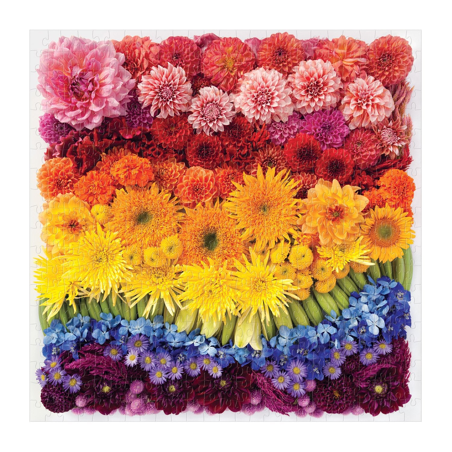 galison-rainbow-summer-flowers-puzzle-500-teile-bunt image 3