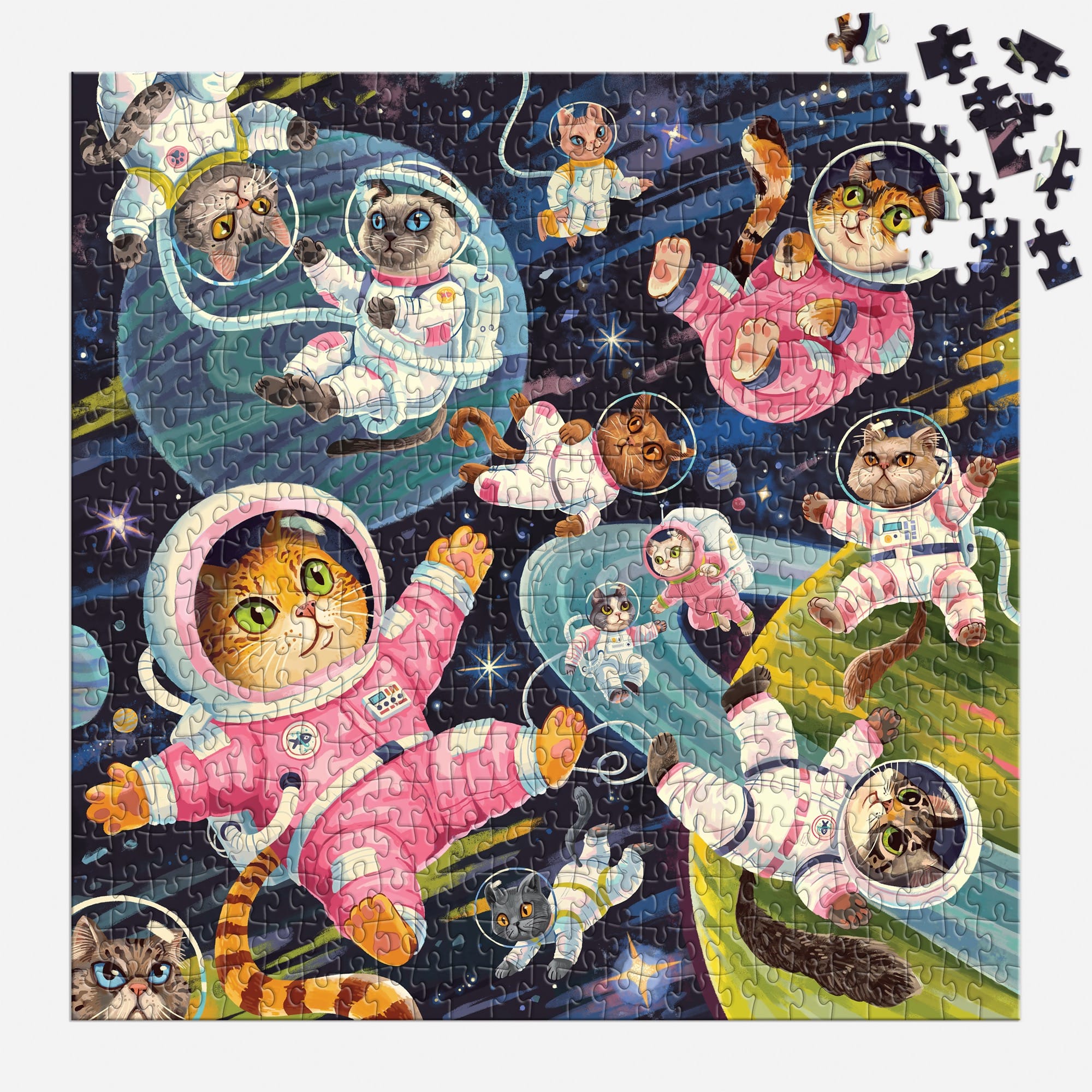 galison-a-space-meowdyssey-puzzle-500-teile-katzen-weltraum image 4