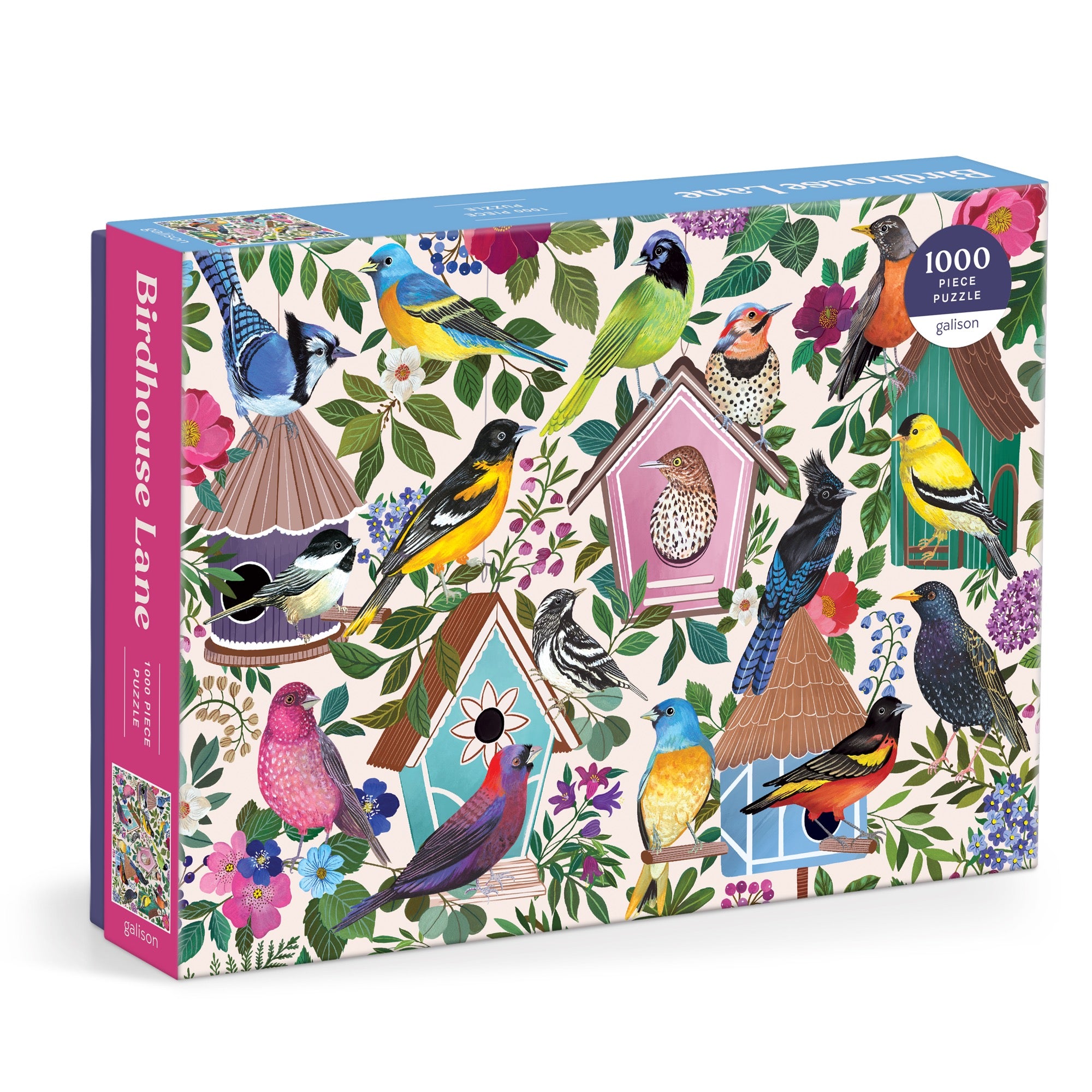 galison-birdhouse-lane-puzzle-1000-teile-vogelh-user image 1