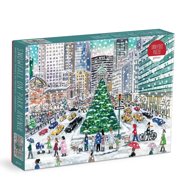 galison-jigsaw-puzzles-snowfall-park-avenue-1000-teile-puzzle image 1