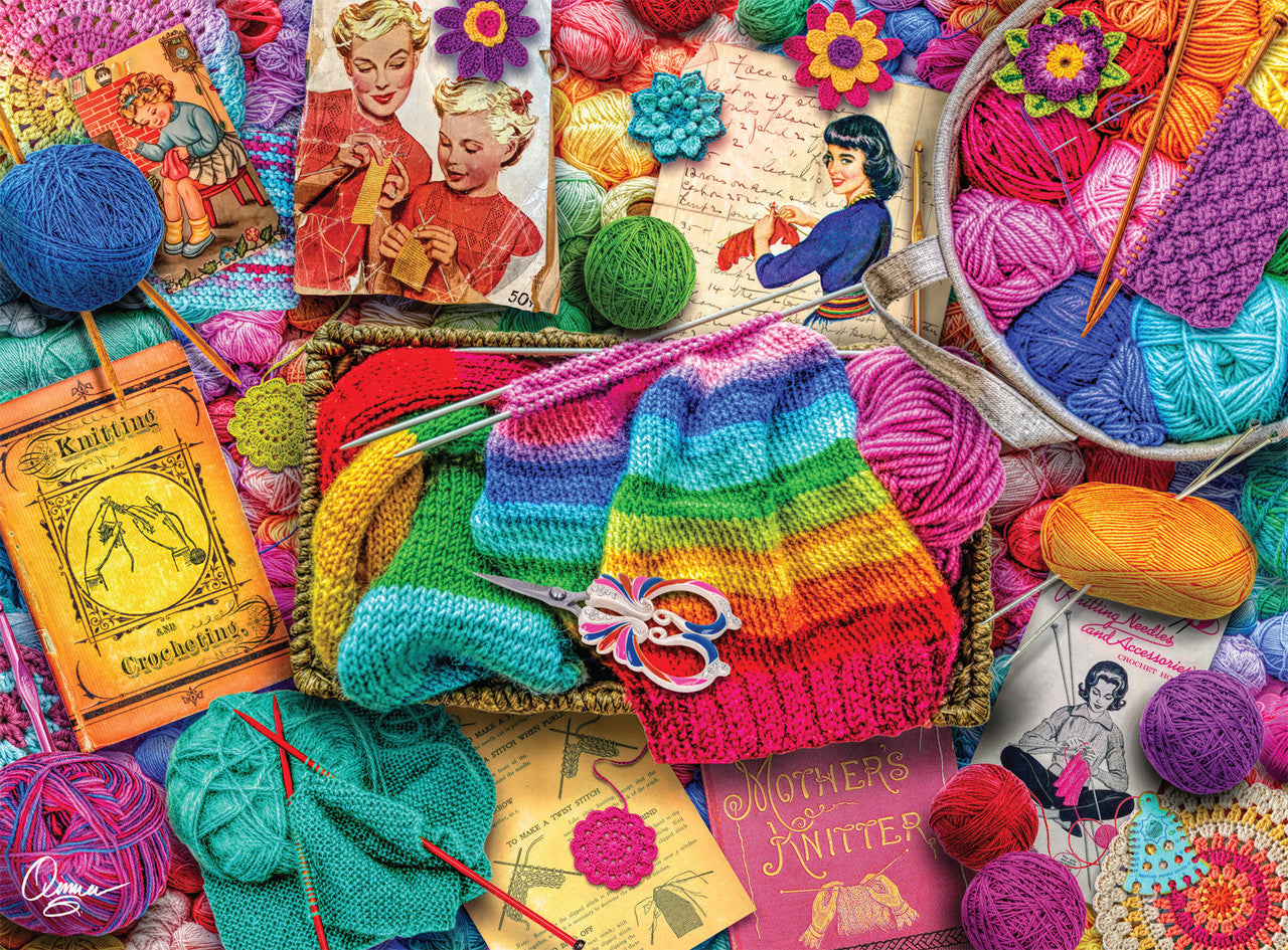 buffalo-games-aimee-stewart-vintage-knitting-puzzle-1000-teile image 1