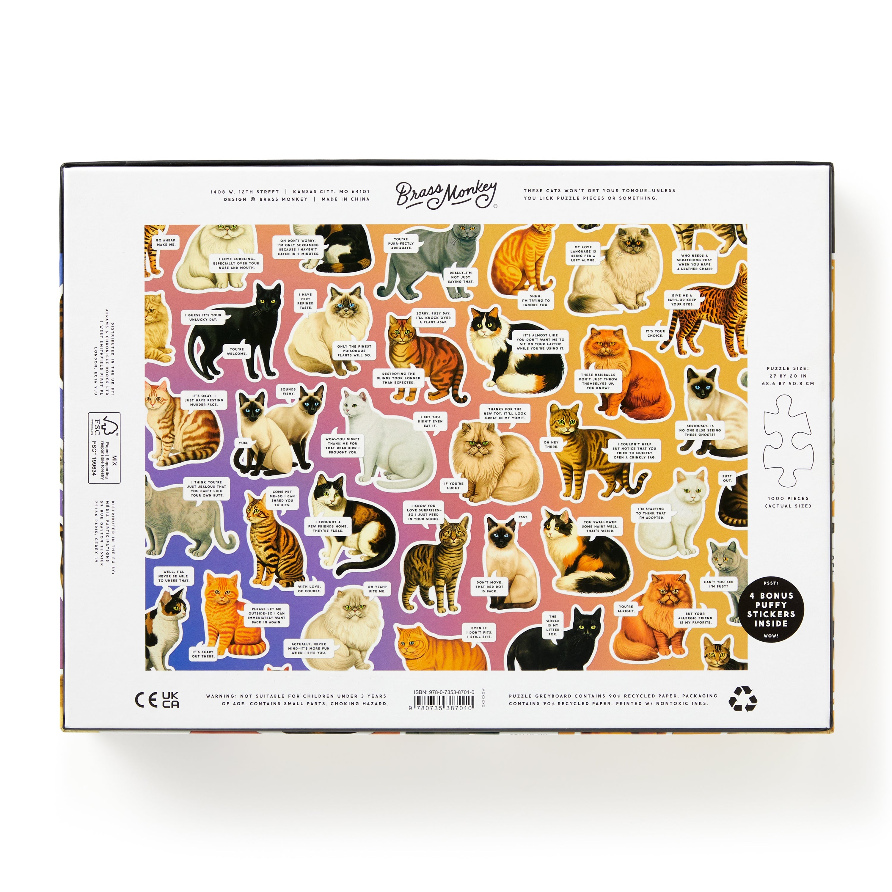galison-moody-cats-puzzle-1000-teile-katzen-spot-uv image 6