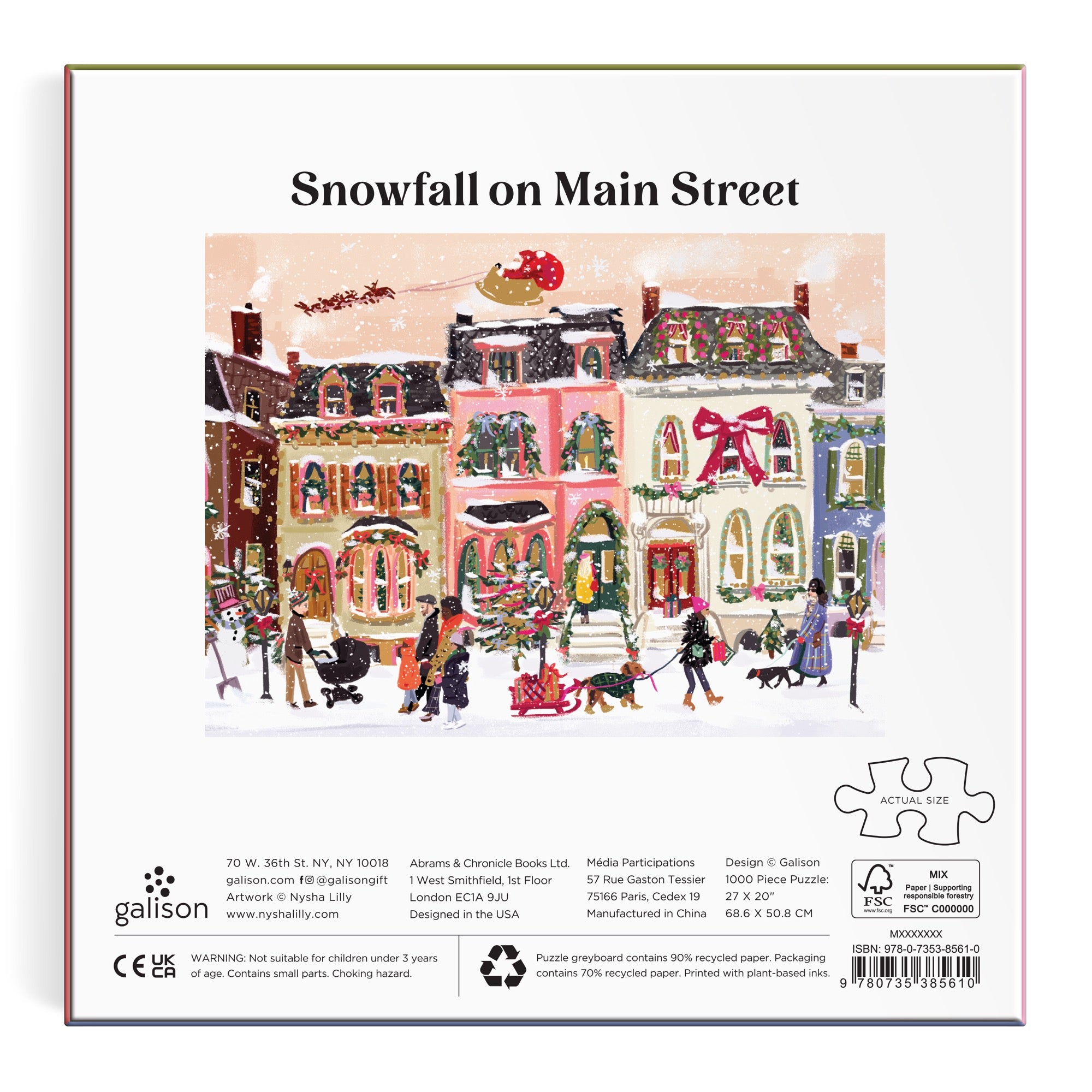galison-snowfall-on-main-street-puzzle-1000-teile-foil-winter image 5